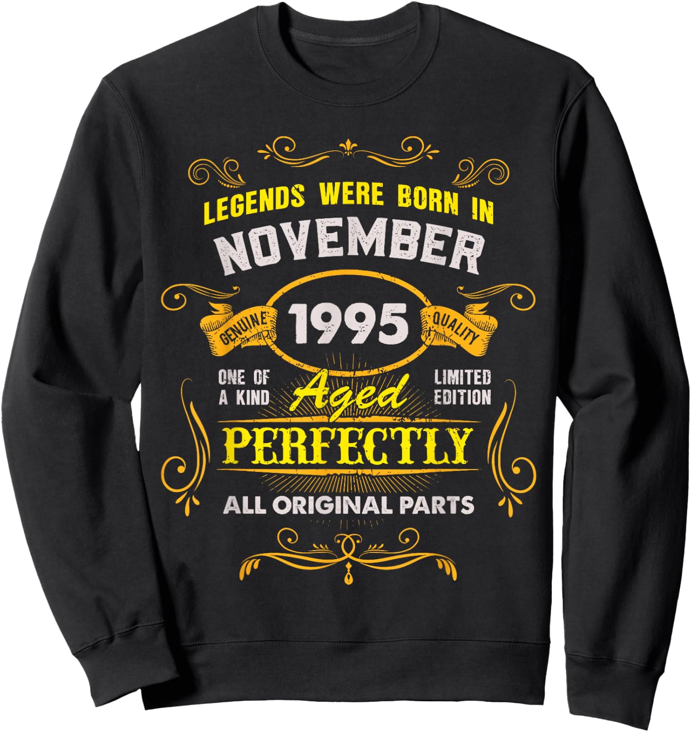 30 Years Old Legend Since November 1995 30th Birthday Gifts Sweatshirt - Sweatshirt | Black