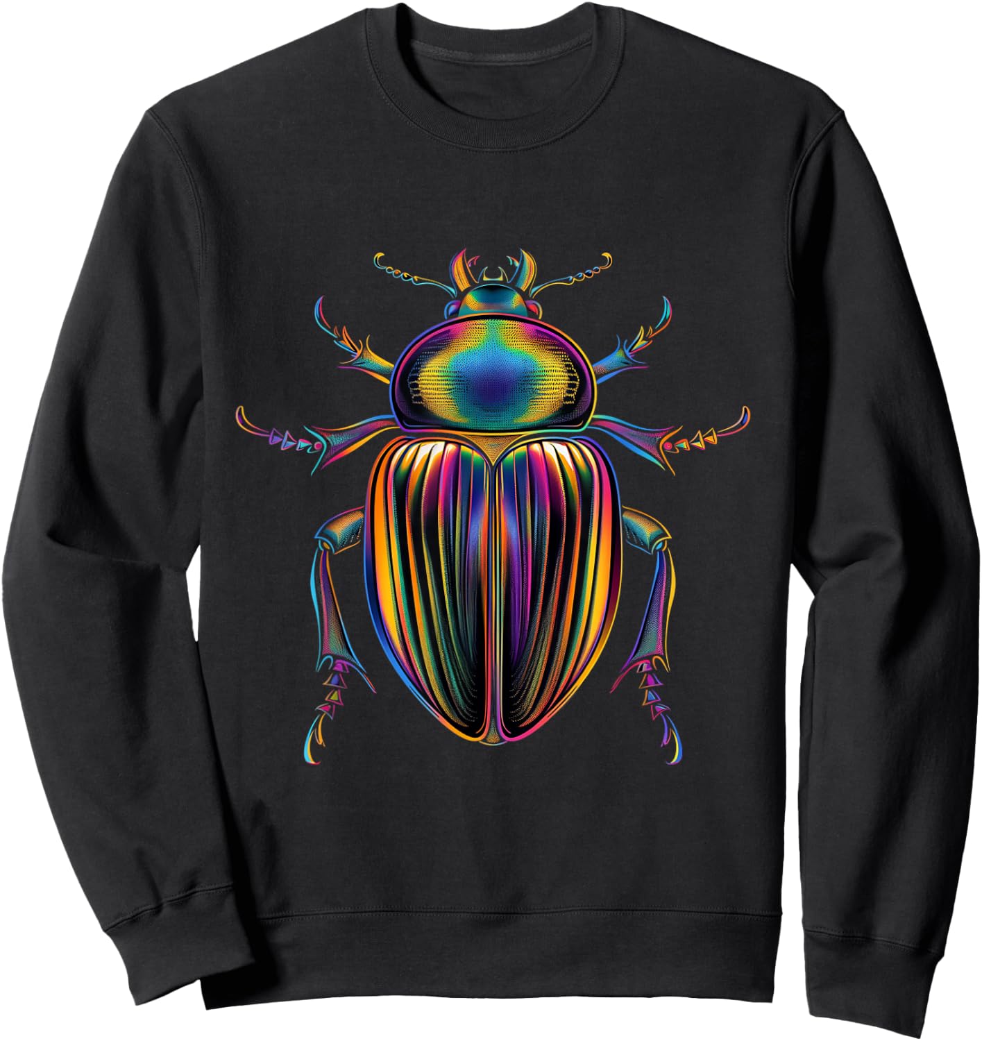 Scarab Beetle Colourful Insects Beetle Entomology Scarabaeus Sweatshirt - Sweatshirt | Black