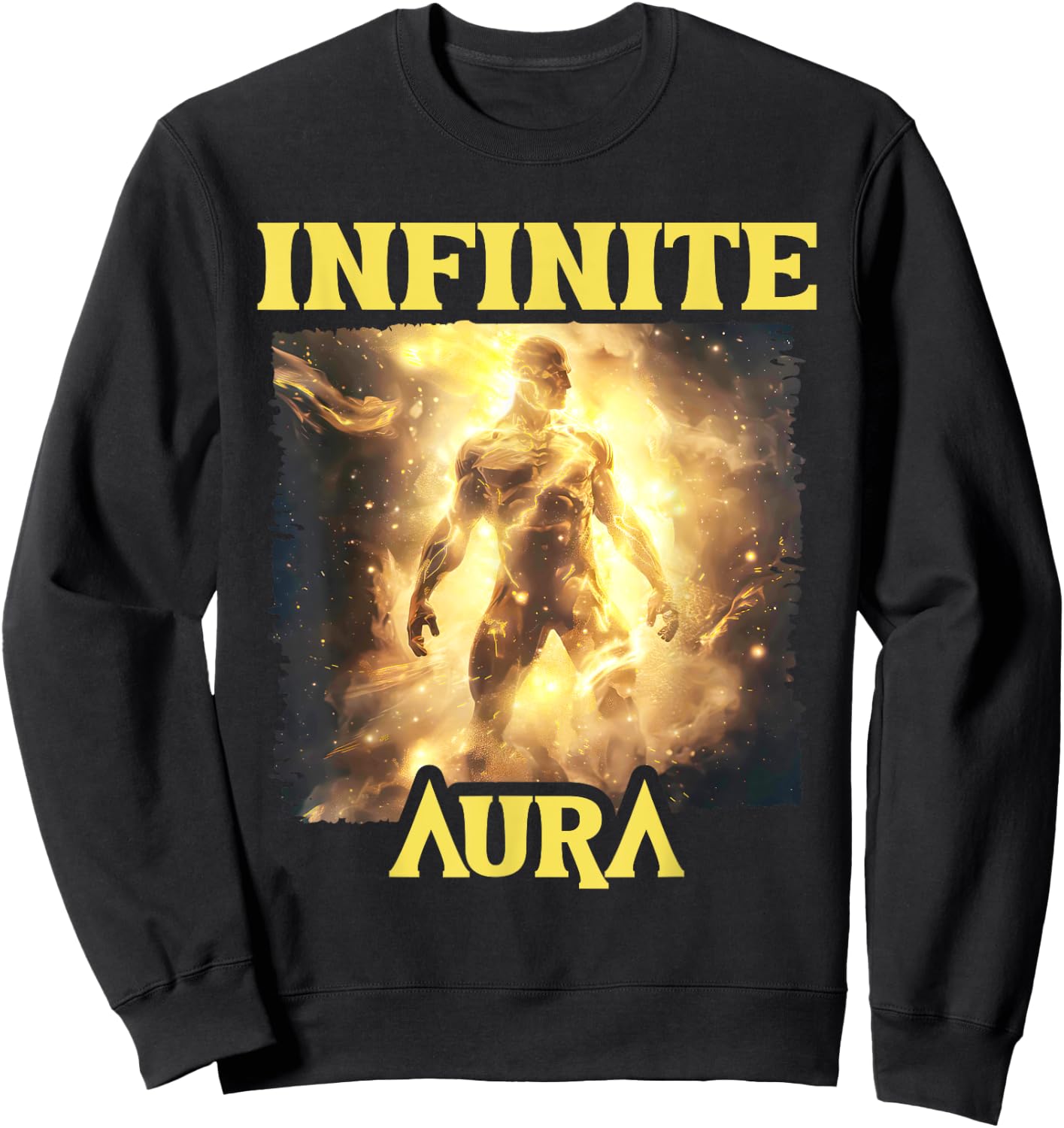 Infinite Aura Points Max Level Meme Funny Aura Sweatshirt - Sweatshirt | Black