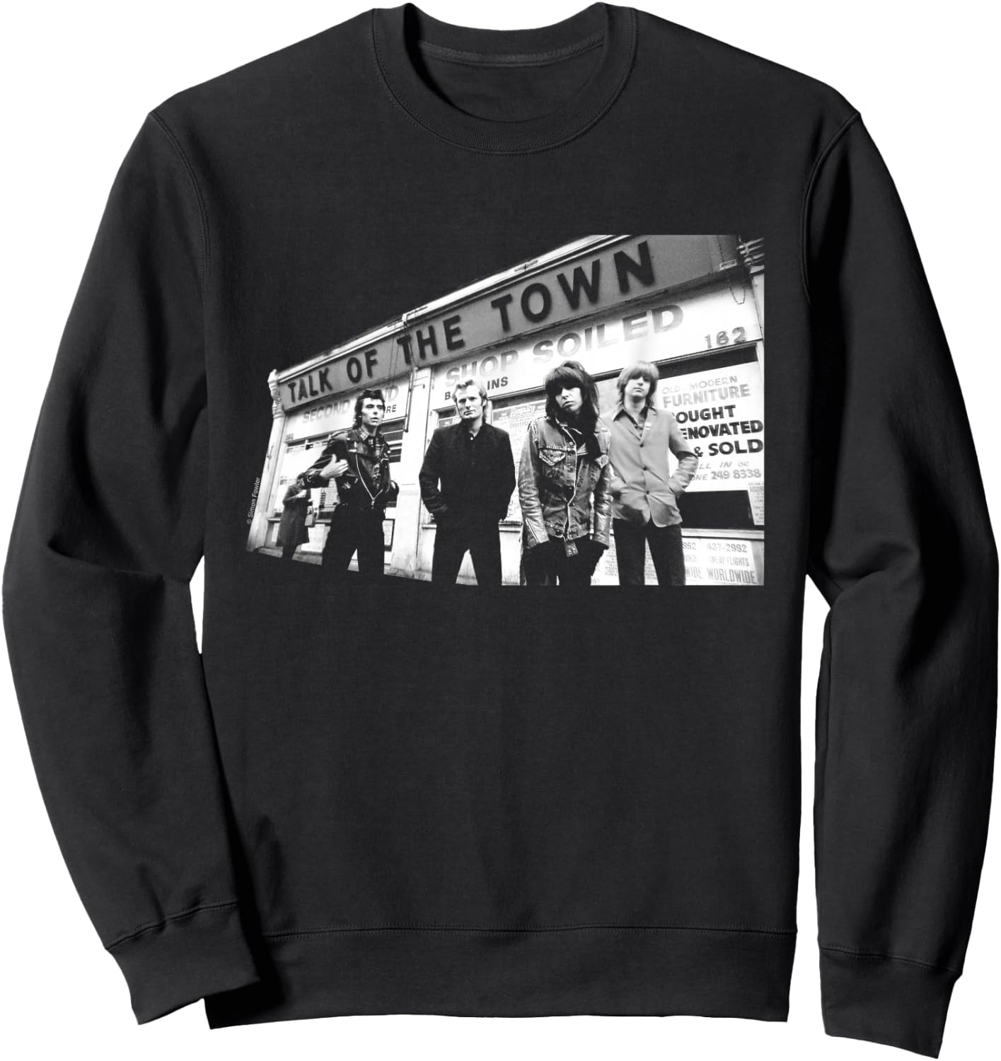 The Pretenders Talk Of The Town B&W By Simon Fowler Sweatshirt - Sweatshirt | Black