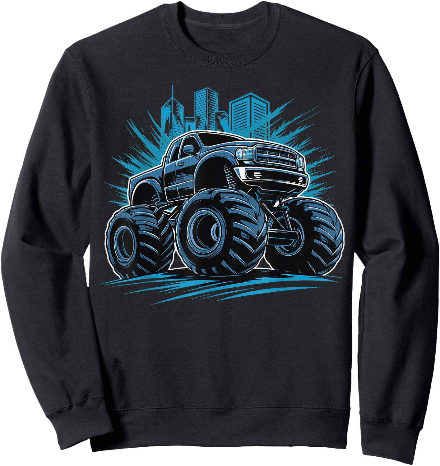 Monster Truck for toddlers Youth & Adults Sweatshirt - Sweatshirt | Black