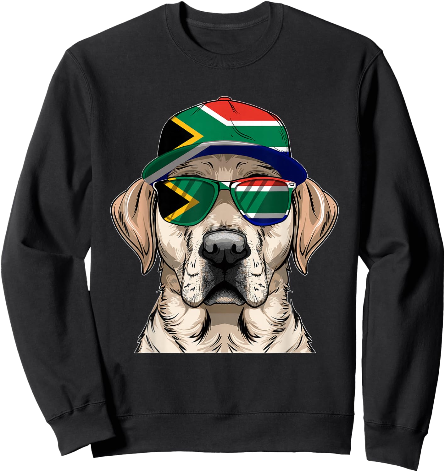 South African Flag Dog Owner Souvenirs Products South Africa Sweatshirt - Sweatshirt | Black