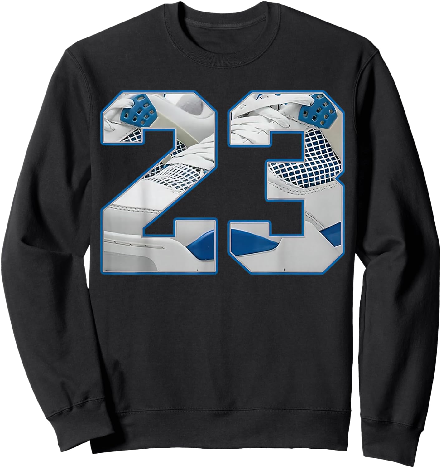 Number 23 Military Blue 4s Loser Lover Matching Sweatshirt - Sweatshirt | Black