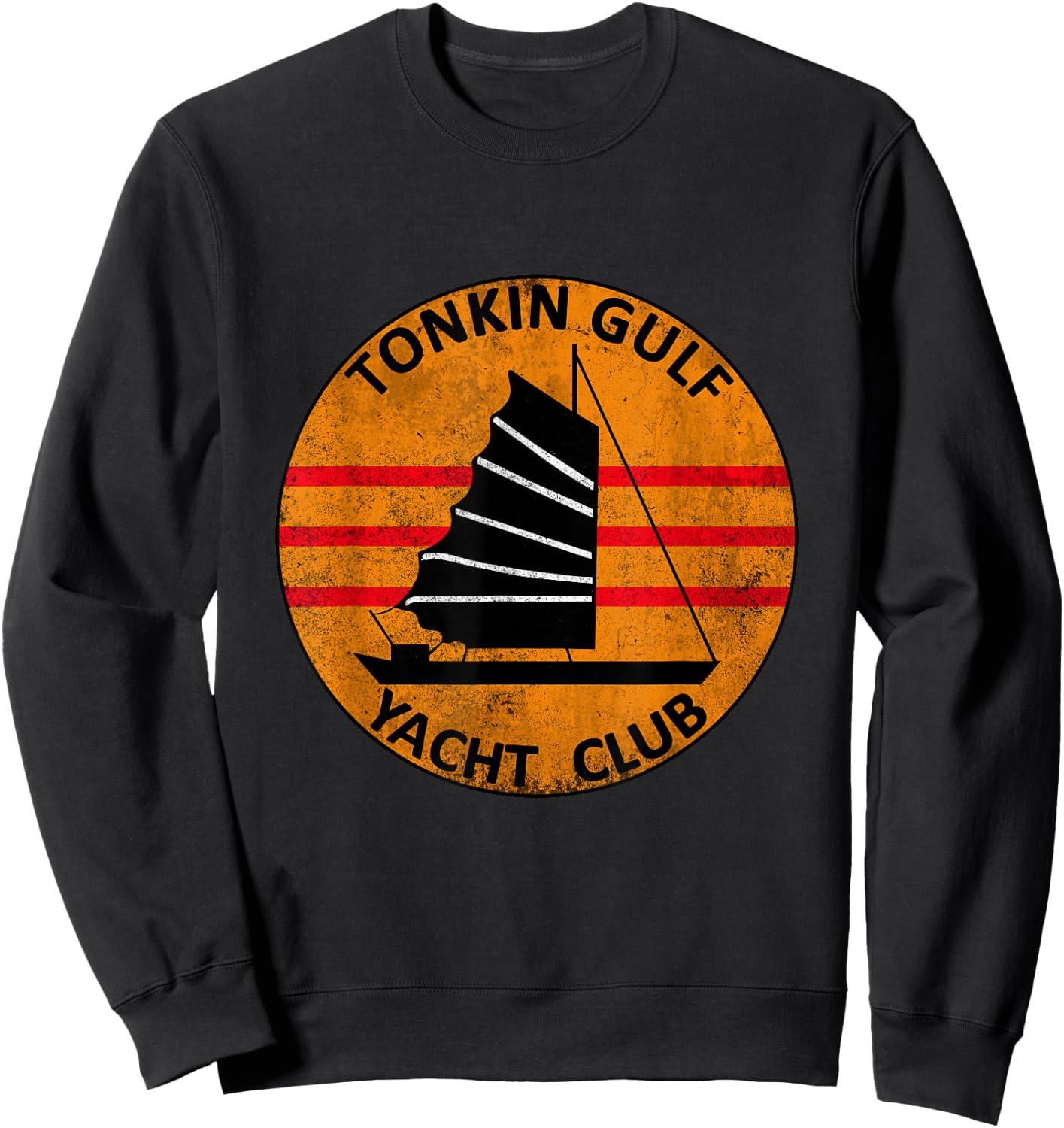 Tonkin Gulf Yacht Club 7th Fleet Vietnam Patch Tonkin Gulf Sweatshirt - Sweatshirt | Black