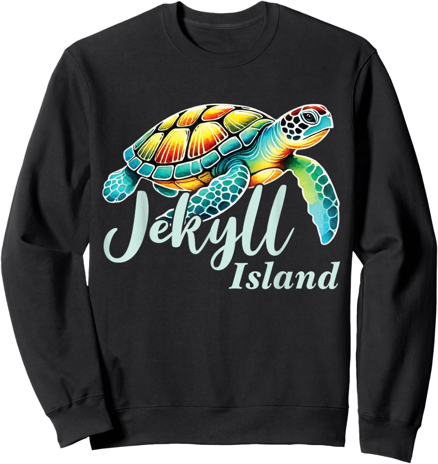 Jekyll Island Sea Turtle, Jekyll Island Sweatshirt - Sweatshirt | Black