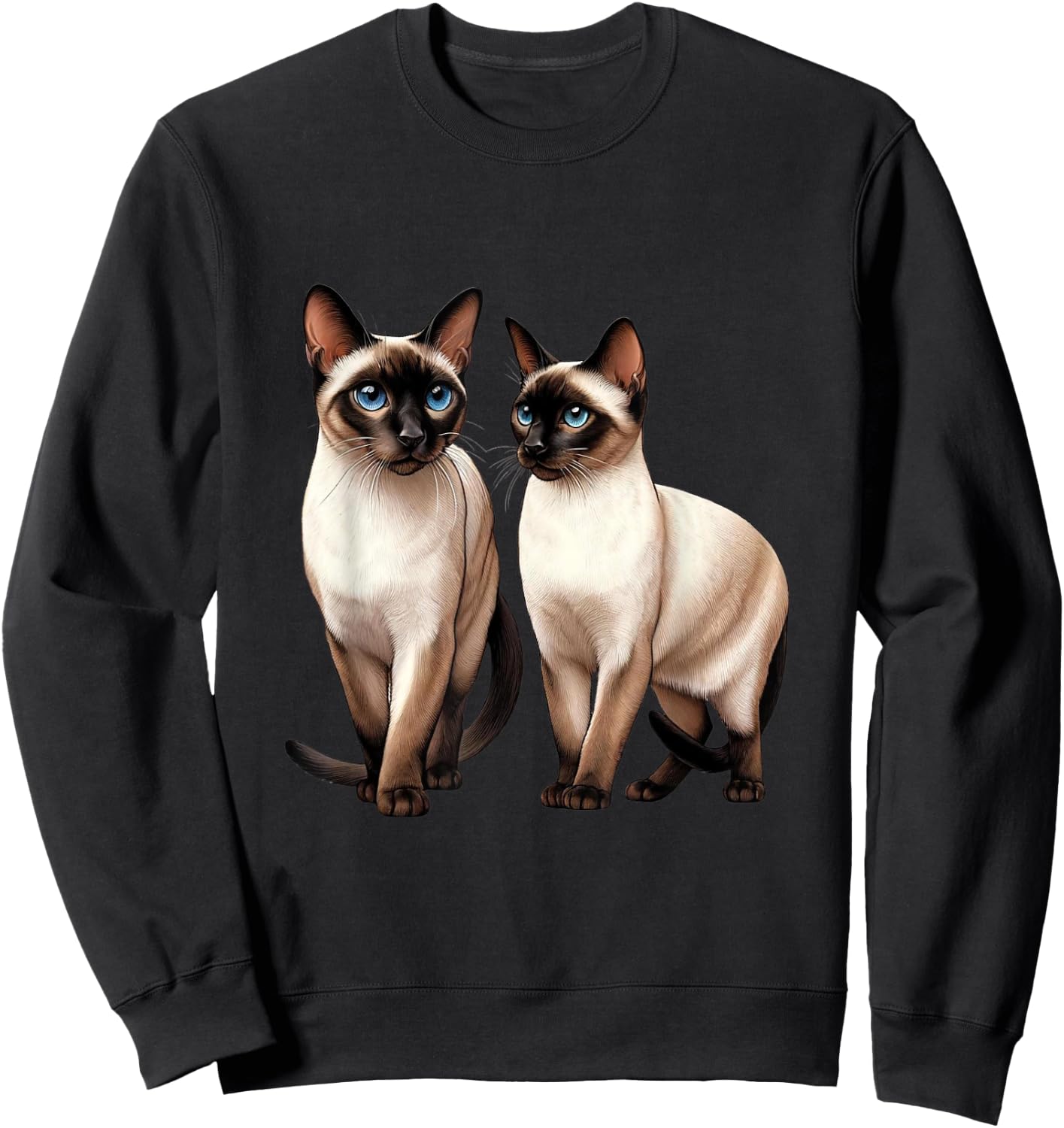 Siamese Cat Women Kids Sweatshirt - Sweatshirt | Black