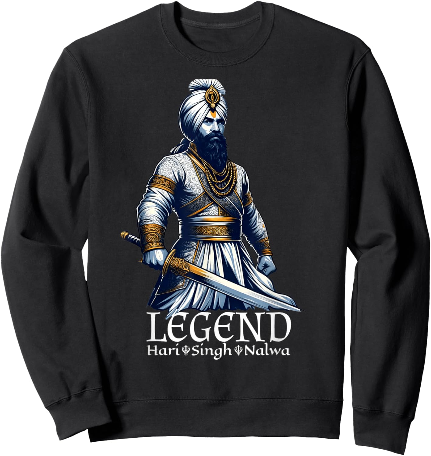 Sikh Hari Singh Nalwa Legend Sweatshirt - Sweatshirt | Black