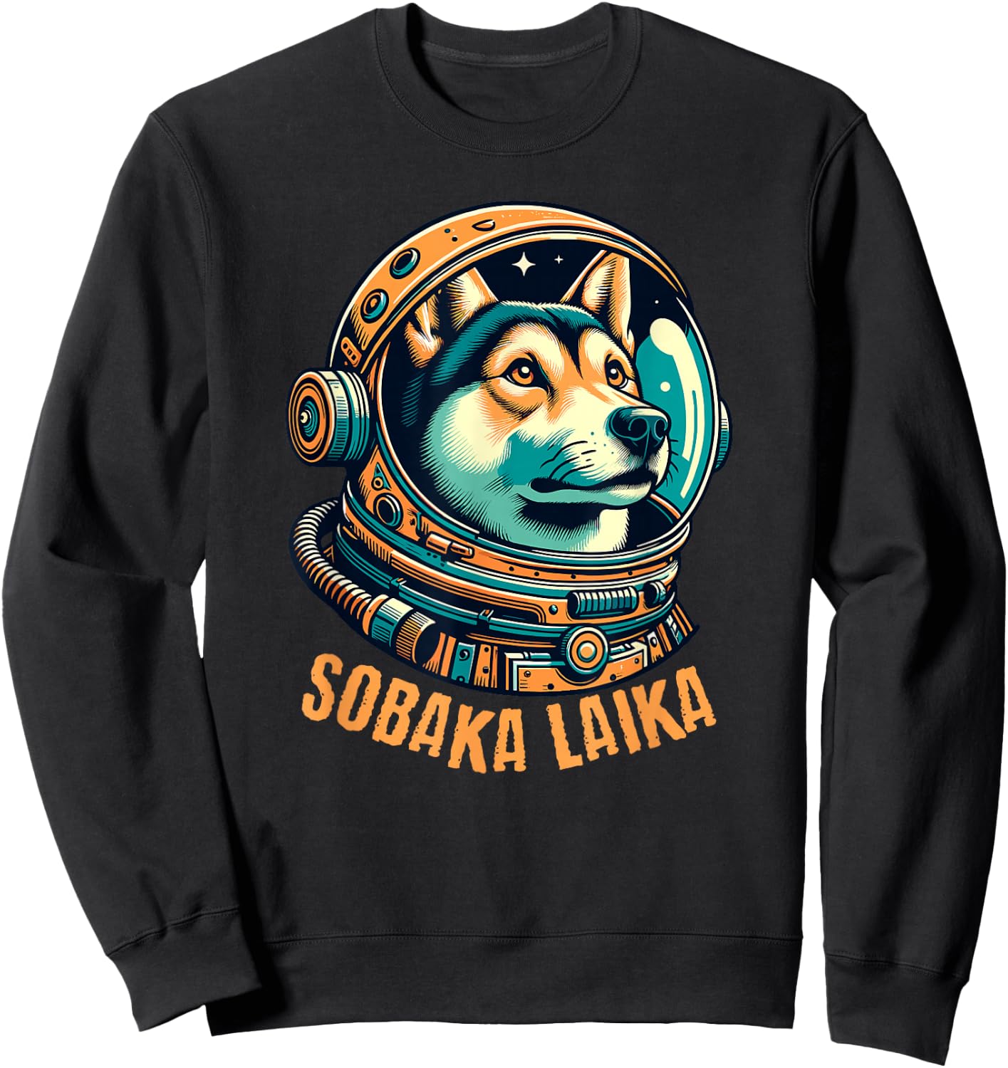 USSR Sobaka Laika Soviet Space Sweatshirt - Sweatshirt | Black