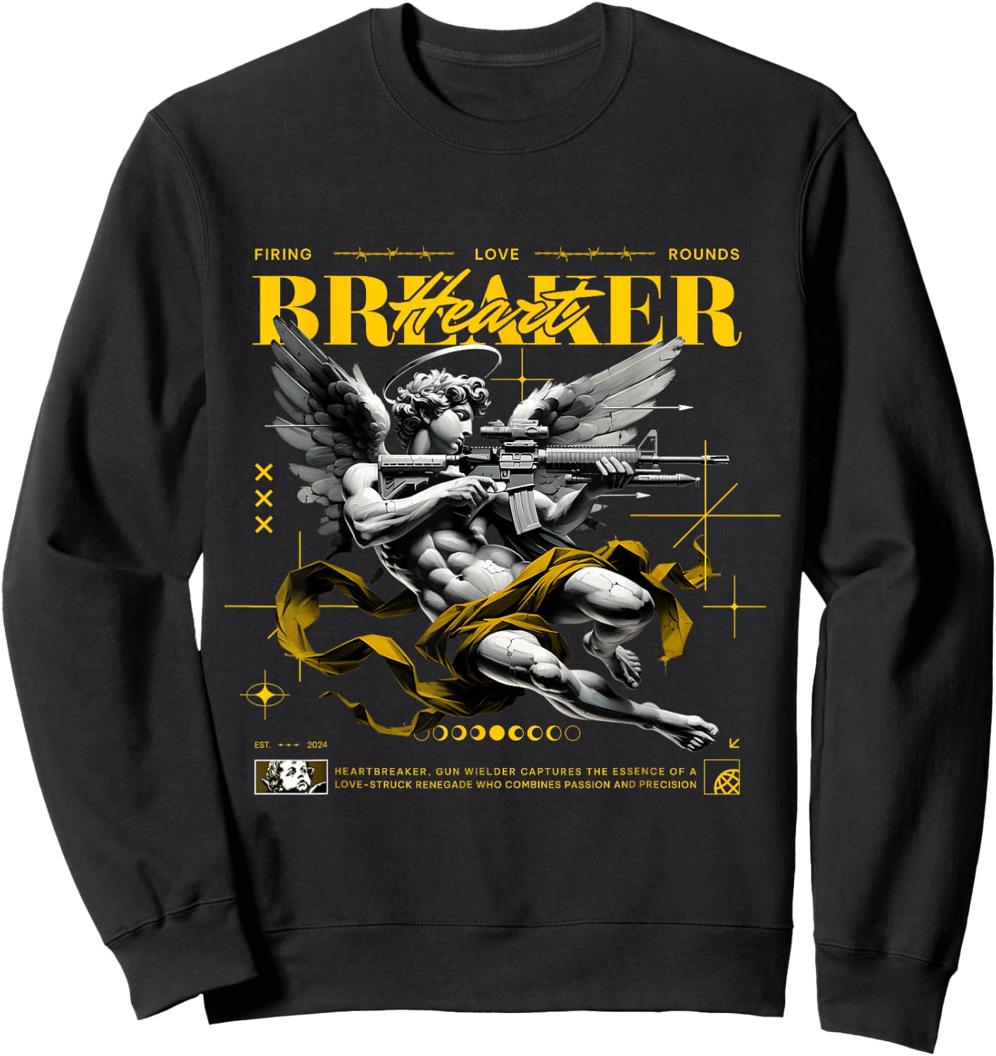 Heart Breaker Vivid Sulfur 4s Matching Women Sweatshirt - Sweatshirt | Black