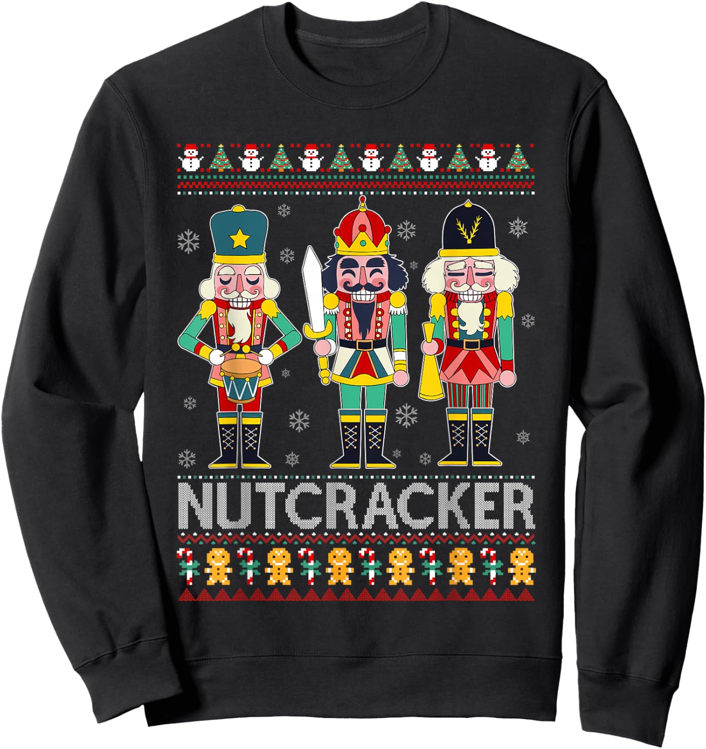 Nutcracker Squad Shirt Funny Ugly Christmas Sweater Xmas Sweatshirt - Sweatshirt | Black