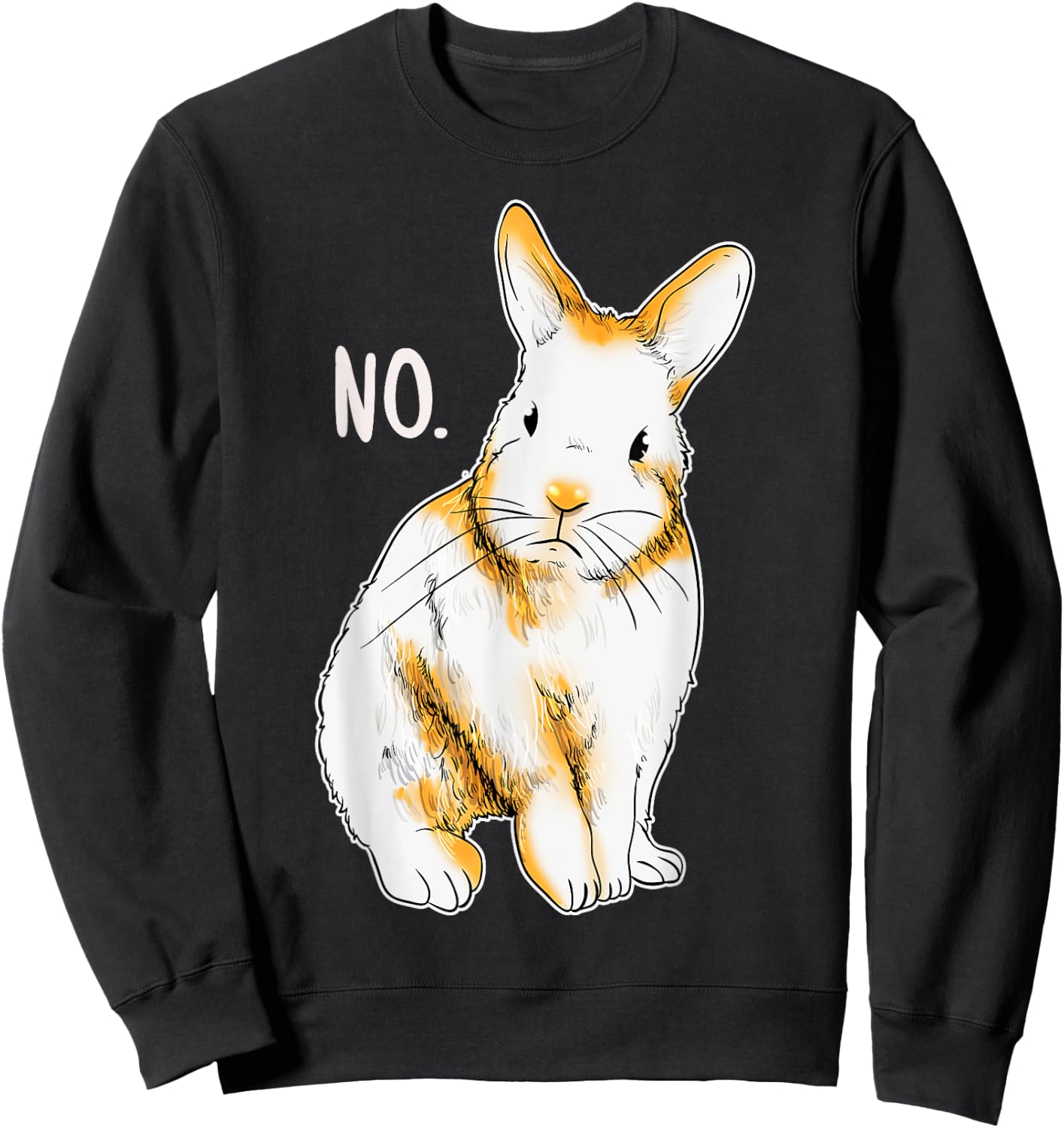 Disapproving Rabbit Funny Animals Shirt Rabbit Shirt Sweatshirt - Sweatshirt | Black