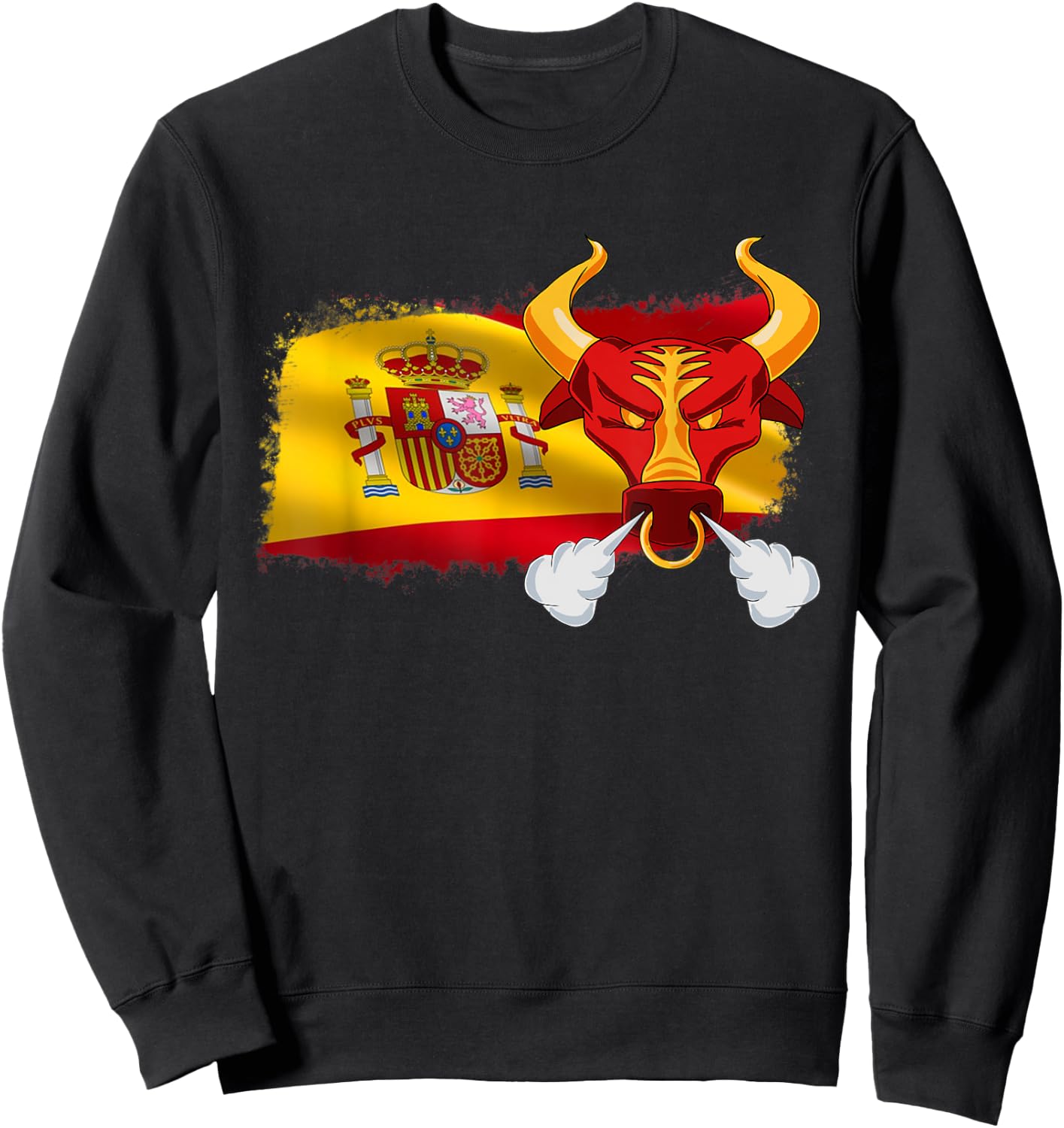 Bullfighting Spain Flag for Bulls running Lovers Sweatshirt - Sweatshirt | Black