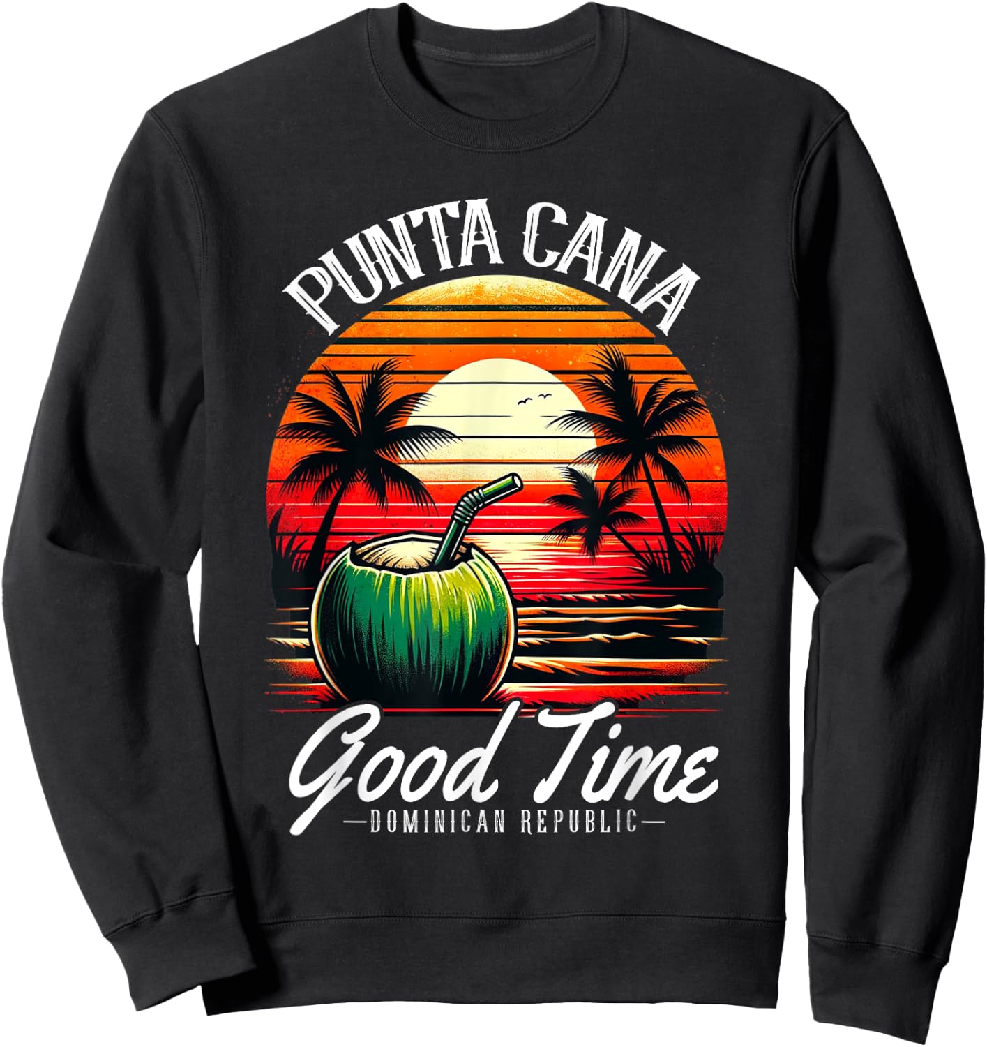 Punta Cana Family Vacation Shirt Dominican Republic Beach Men Women Girls Kids Sweatshirt - Sweatshirt | Black