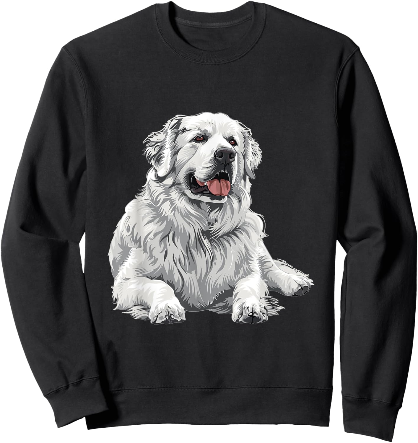 Great Pyrenees Dog Breed Graphic Sweatshirt - Sweatshirt | Black