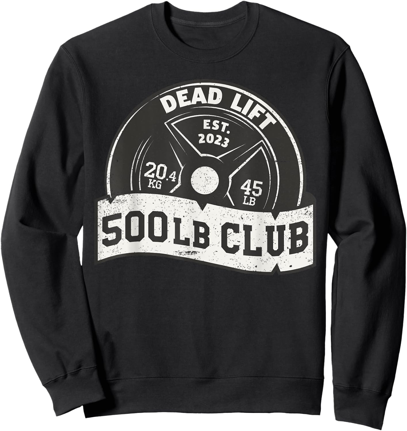 500 Lb Pound Club Dead Lift Bench Press Squat Train Women Sweatshirt - Sweatshirt | Black