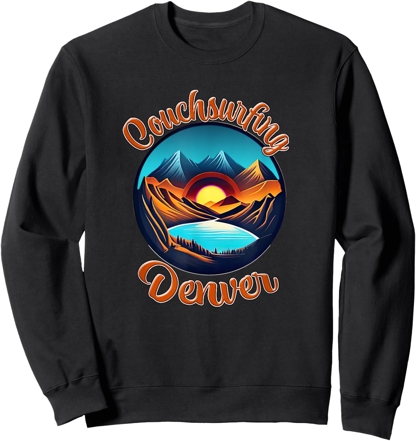 Couch Surfing Denver Colorado Sweatshirt - Sweatshirt | Black