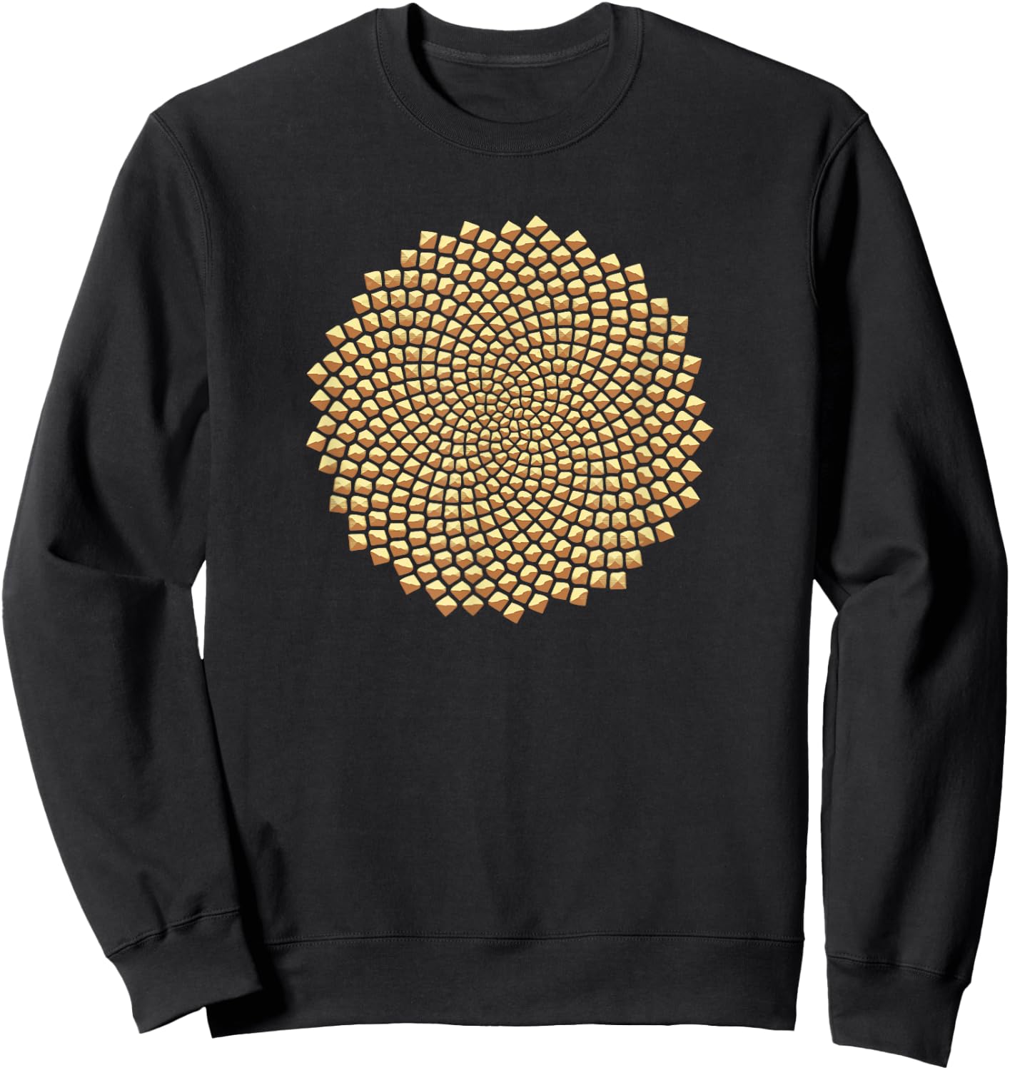 Sunflower, seeds, Fibonacci, Phi, golden ratio, mathematics Sweatshirt - Sweatshirt | Black