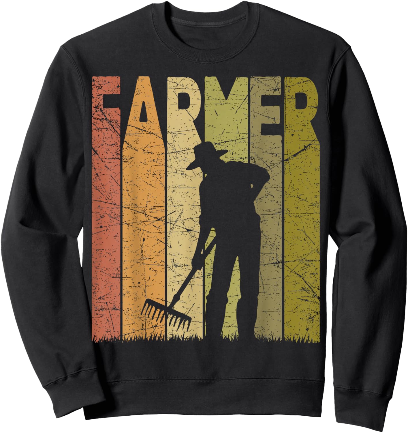 Farmer Vintage Gardener Farming Retro Gardening Agriculture Sweatshirt - Sweatshirt | Black