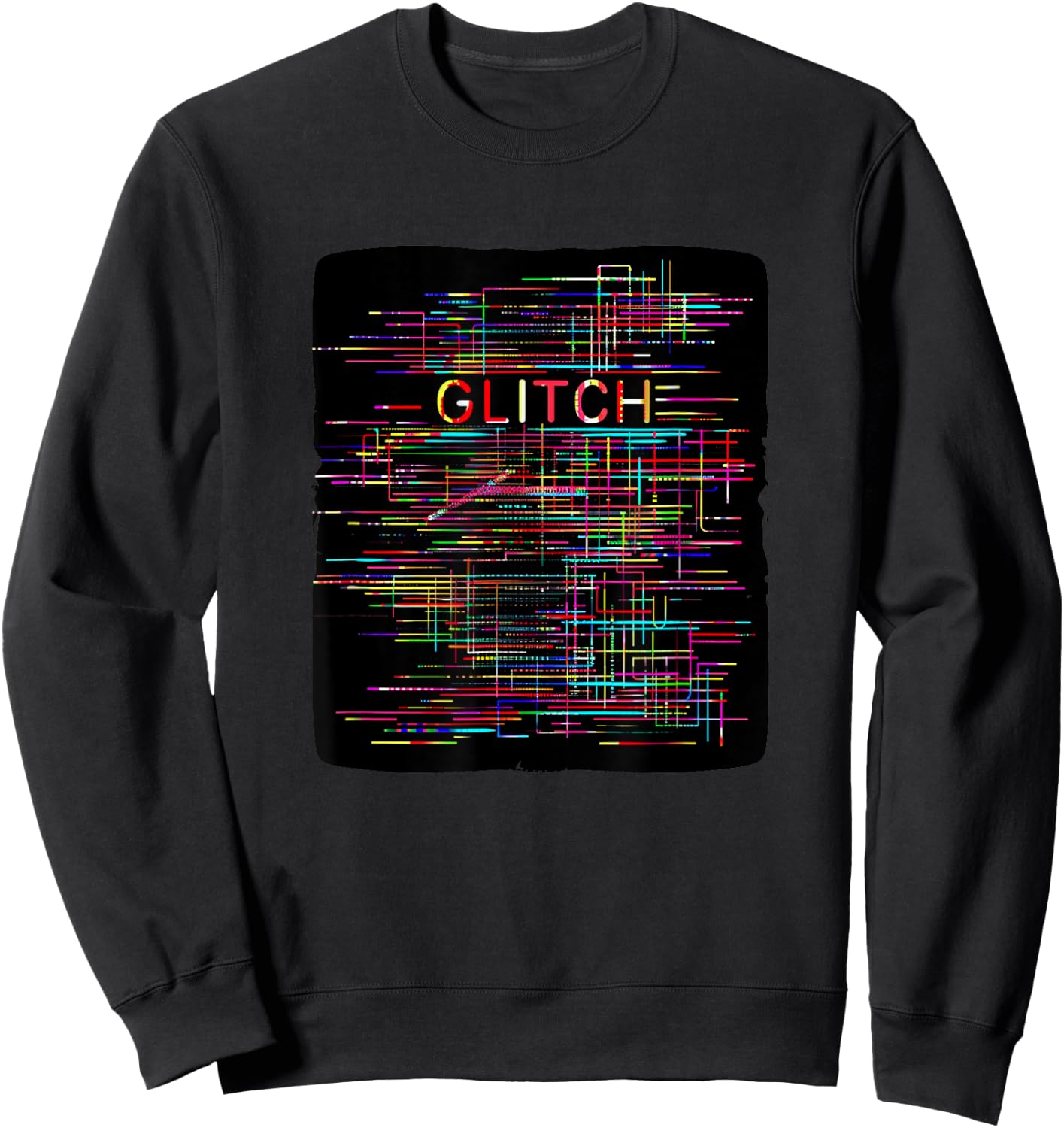 Nice colorful Glitch Speech Costume for Boys and Girls Sweatshirt - Sweatshirt | Black