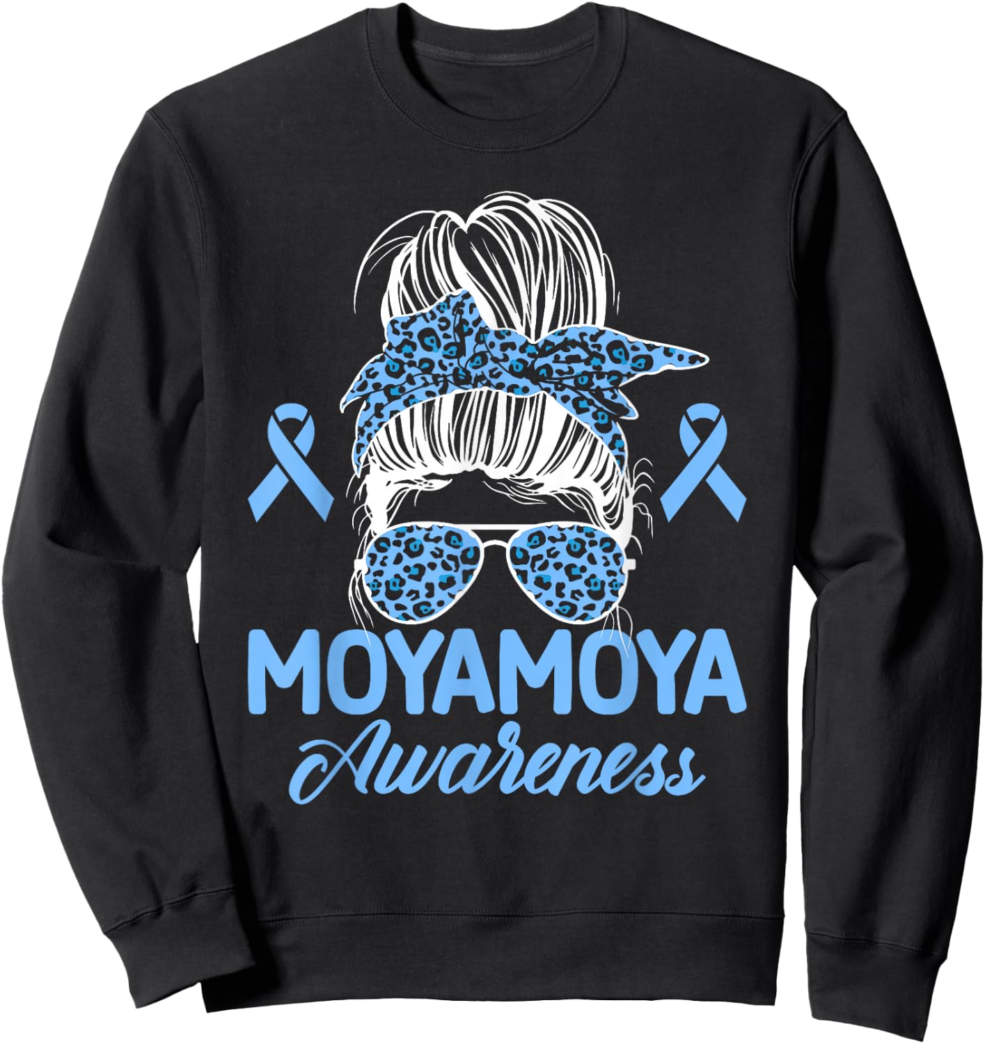 Moyamoya Warrior Moyamoya Disease Awareness Sweatshirt - Sweatshirt | Black