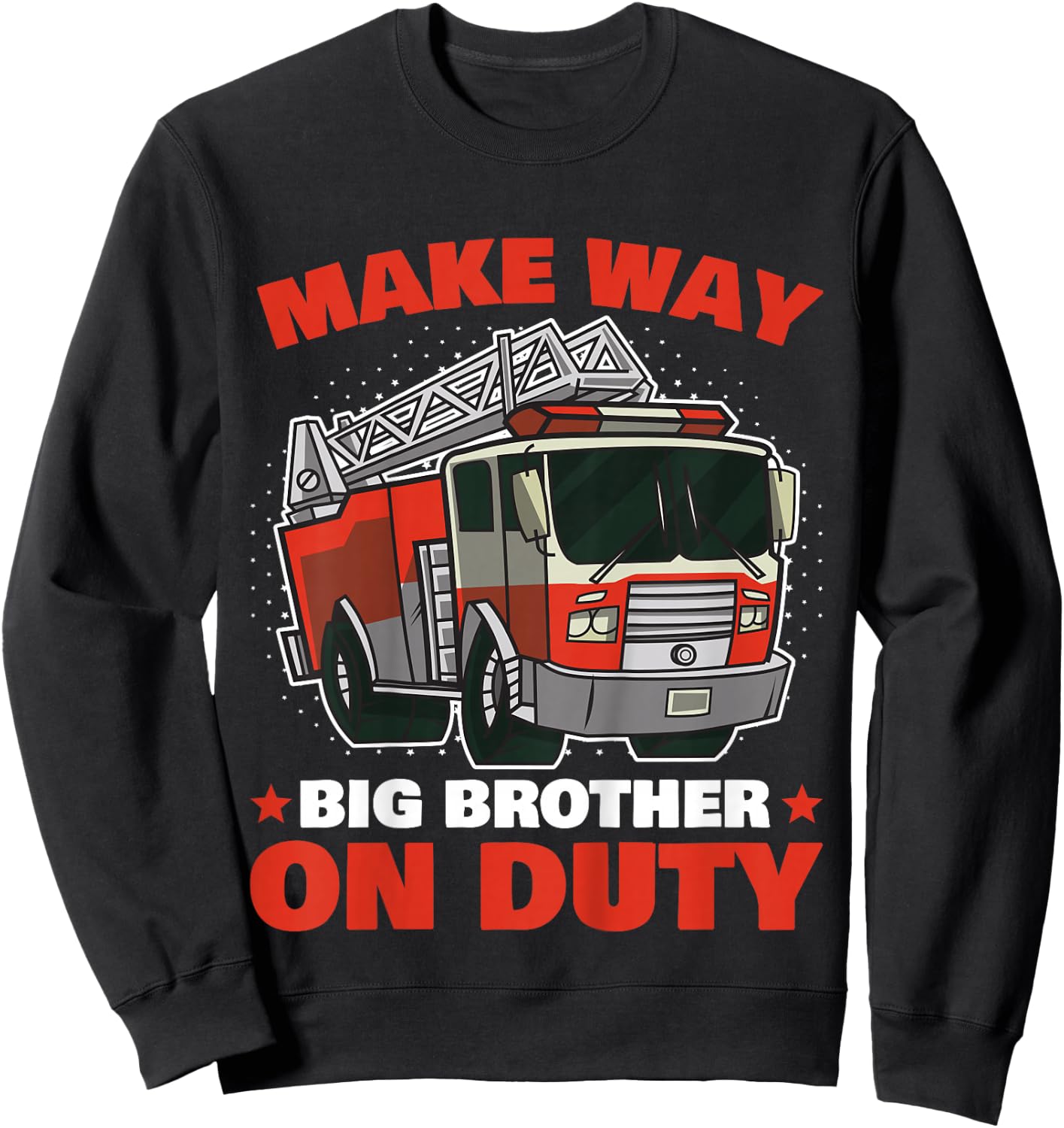 Kids Big Brother Firefighter Shirt | Brother Boys Firefighter Sweatshirt - Sweatshirt | Black