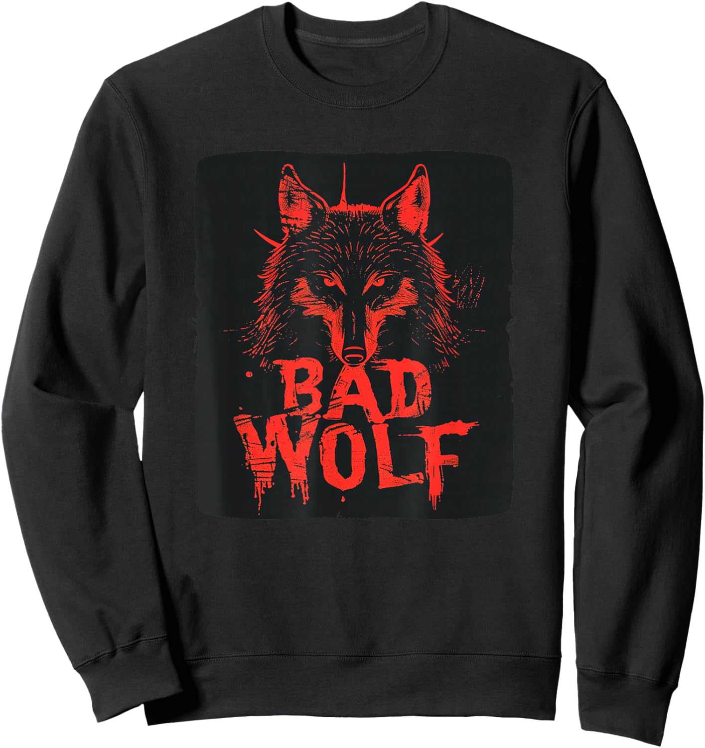 Cool Halloween Wolf Costume for Bad Wolf Lovers Sweatshirt - Sweatshirt | Black