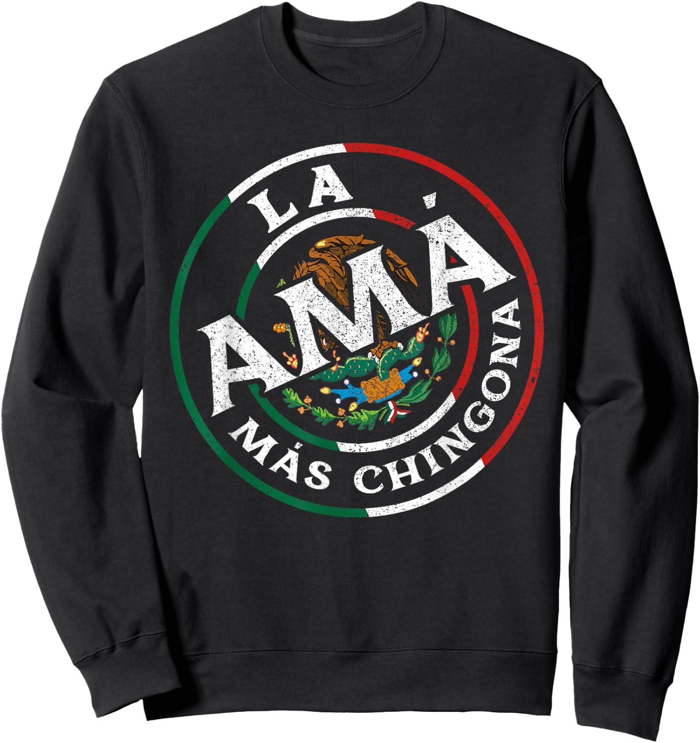 La Mama Mas Chingona Spanish Latinx Funny Mexican Saying Sweatshirt - Sweatshirt | Black