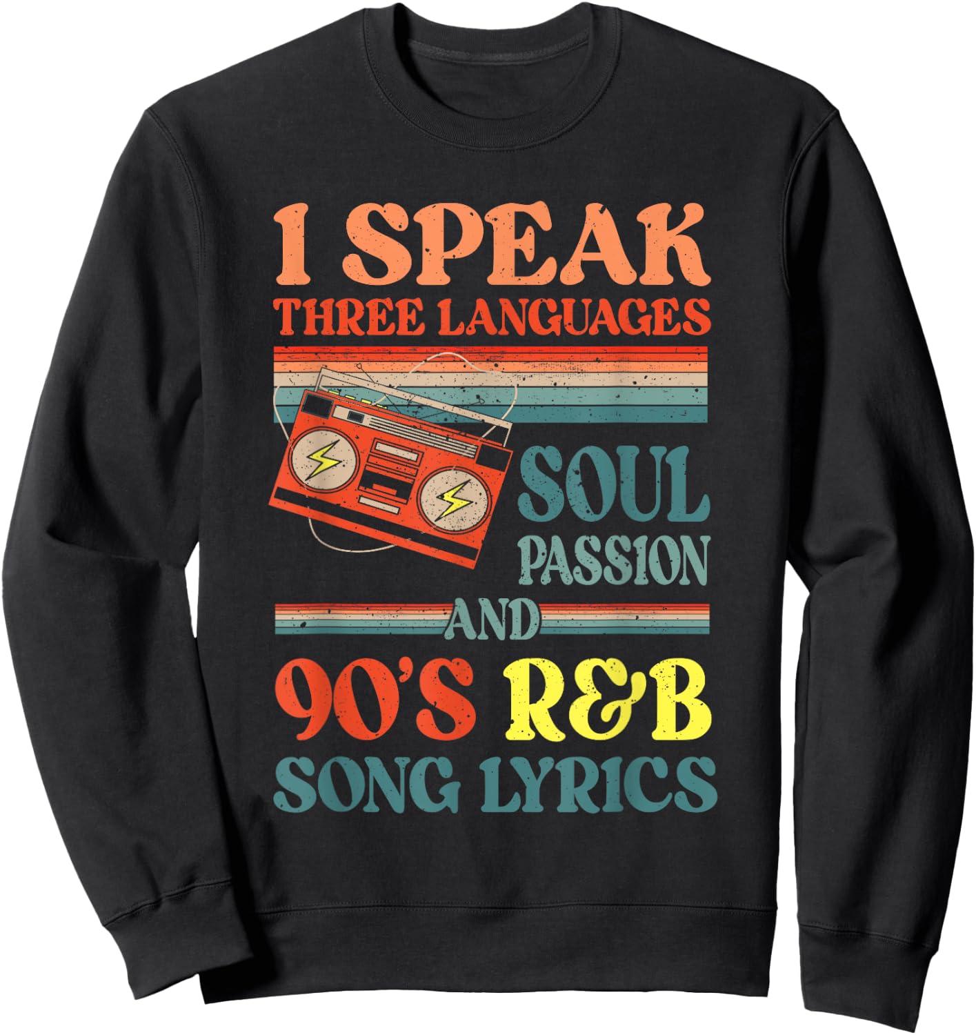 R&B Artist girls Vintage 90 s r and b graphic Sweatshirt - Sweatshirt | Black