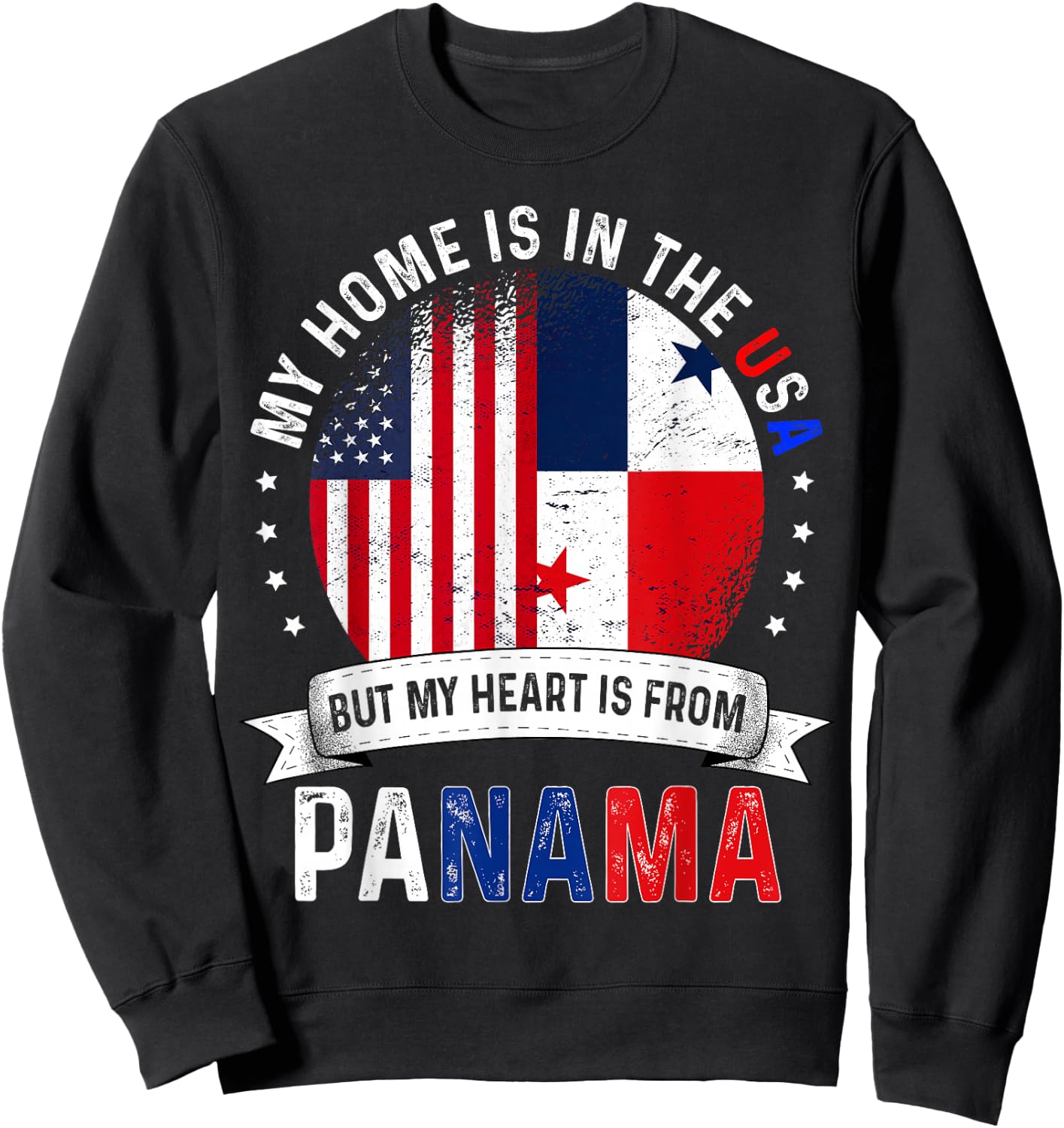 Panamanian American Patriot Heart is from Panama Flag Sweatshirt - Sweatshirt | Black