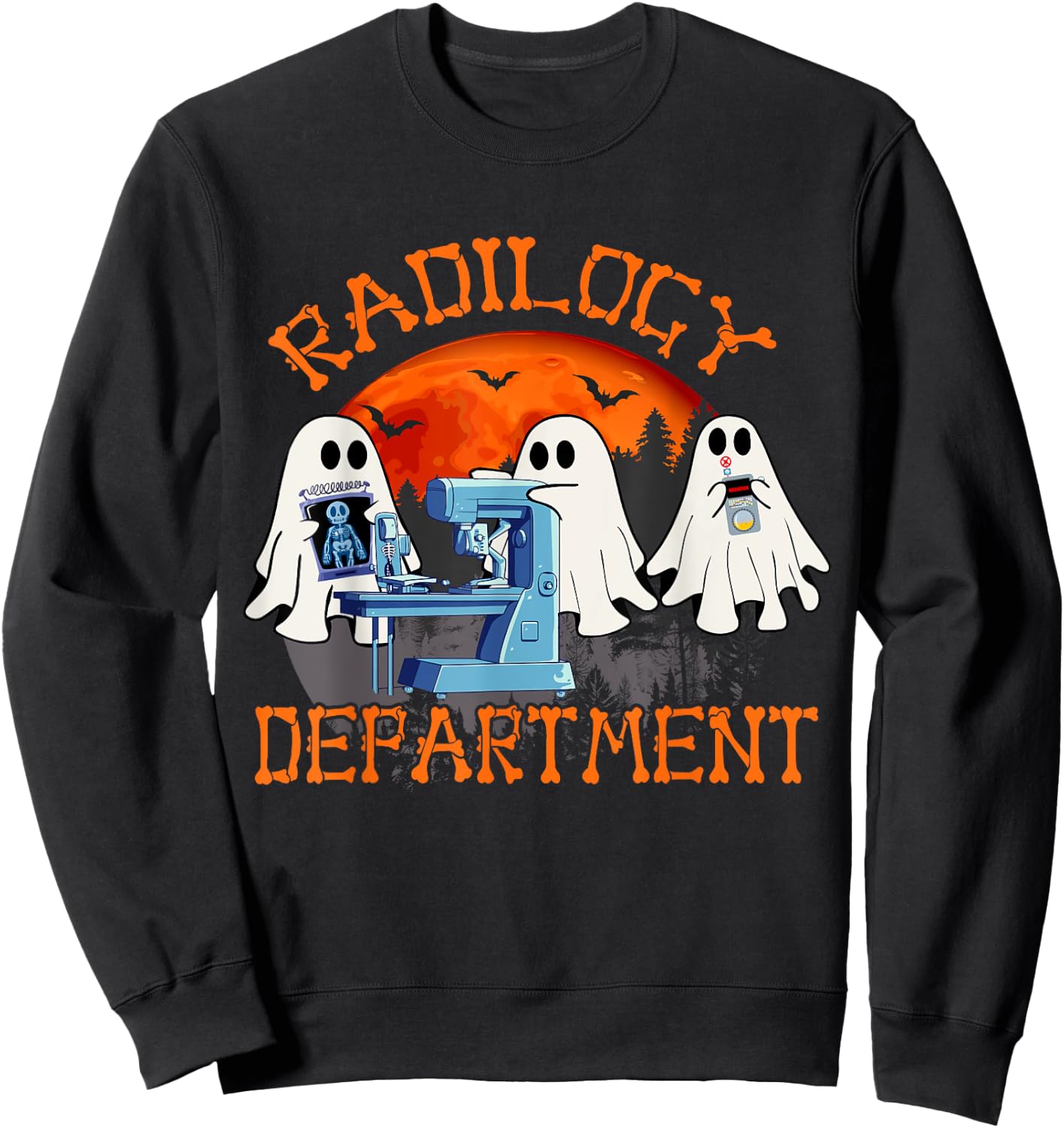 Radiology Department Halloween Shirt Radiology Technologist Sweatshirt - Sweatshirt | Black