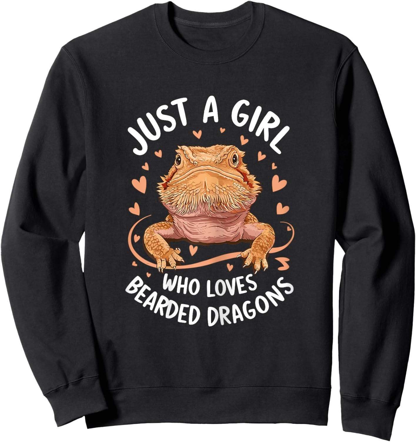 Bearded Dragon Just a Girl Who Loves Bearded Dragon Sweatshirt - Sweatshirt | Black