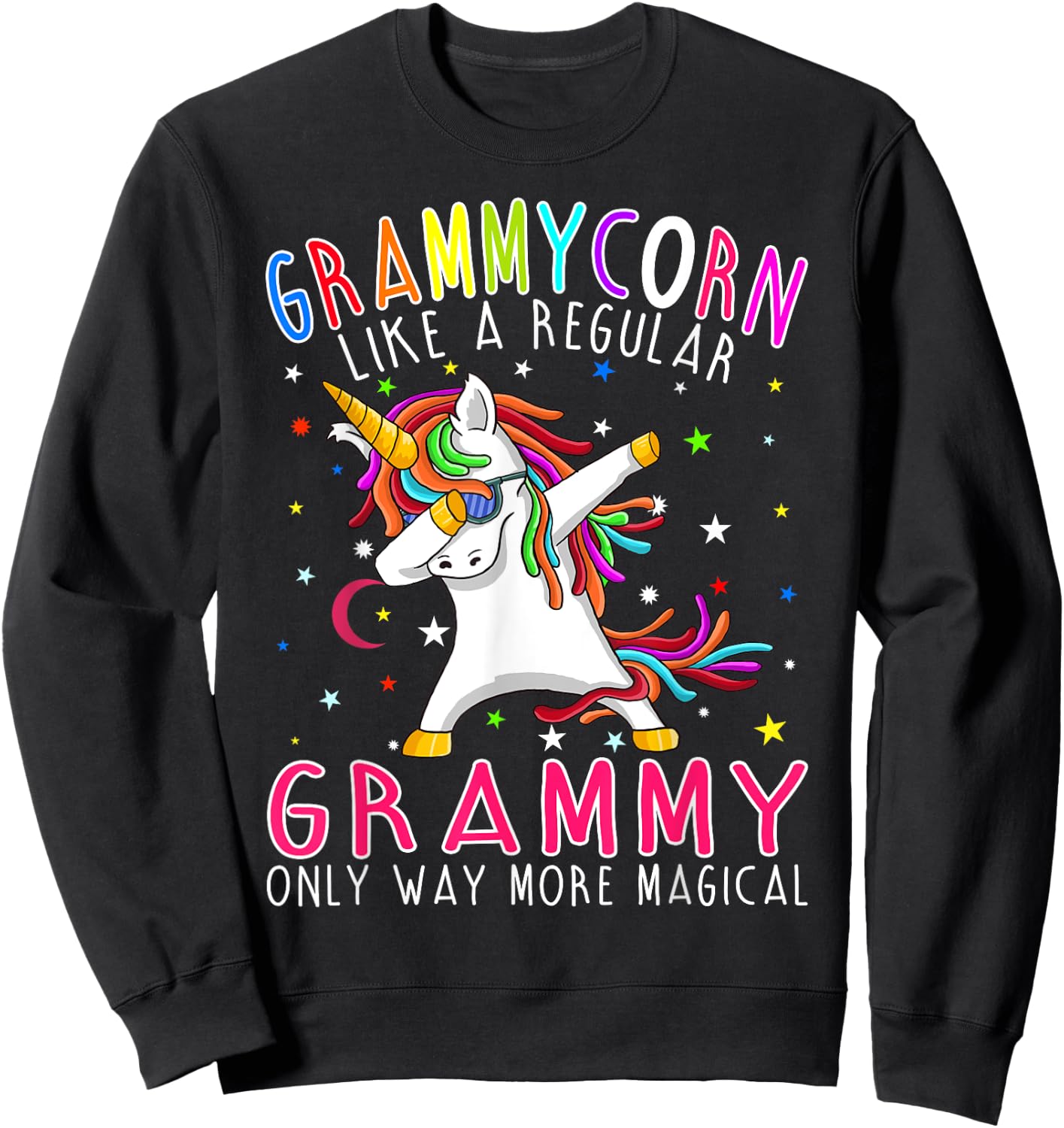 Grammycorn Like A Regular Grammy Only Way More Magical Sweatshirt - Sweatshirt | Black