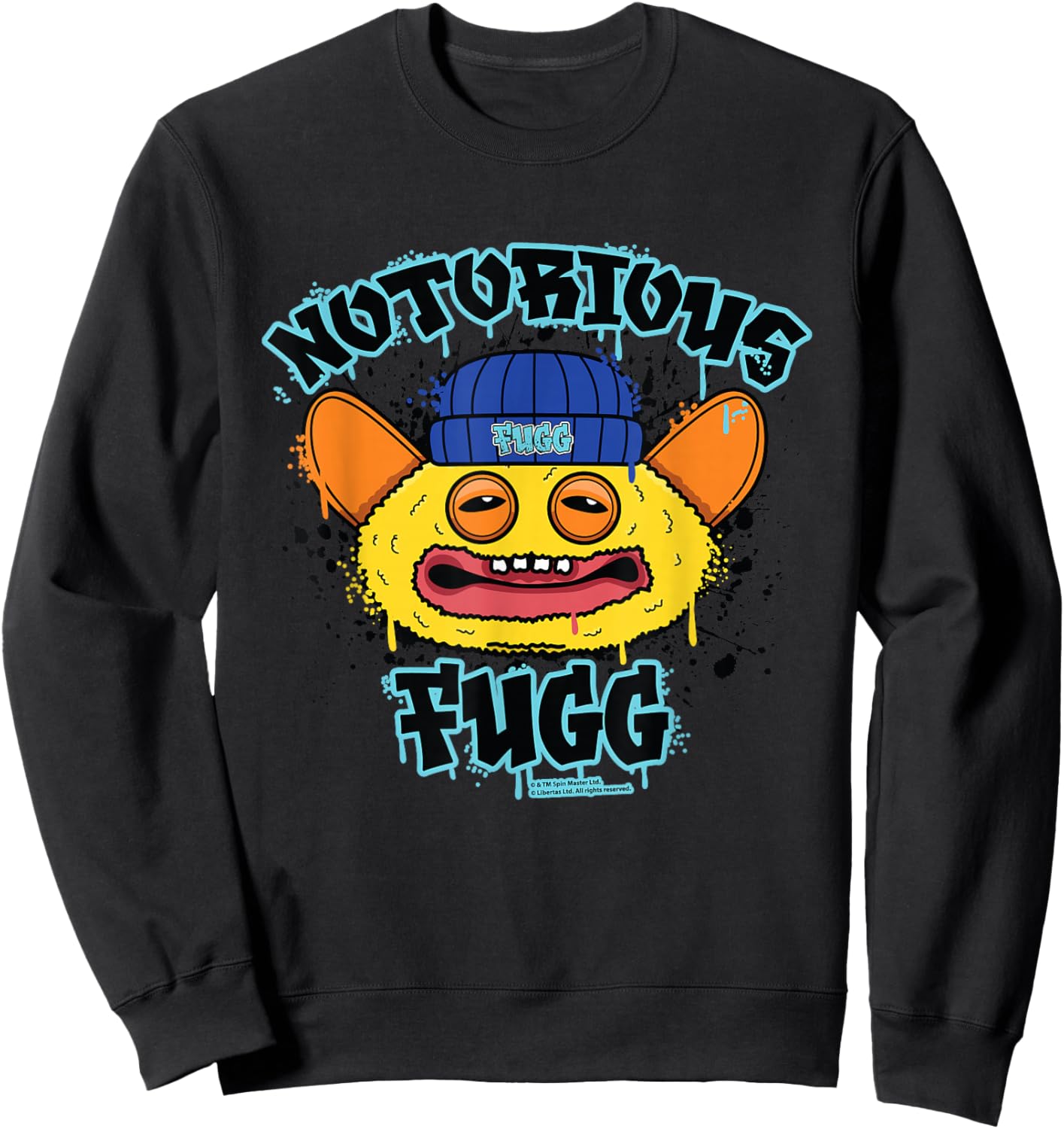 Fuggler Grin Grin Yellow Snuggler Notorious Fugg Sweatshirt - Sweatshirt | Black