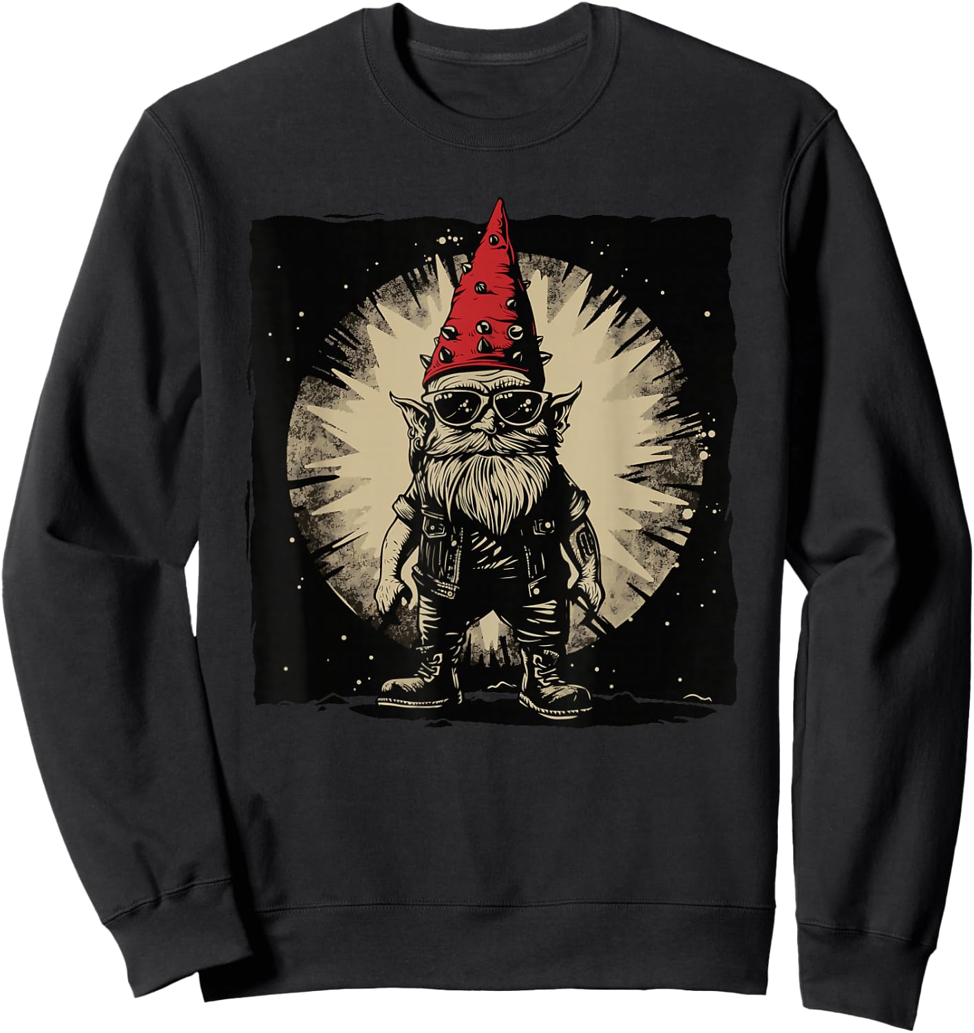 Heavy Metal Garden Gnome Sweatshirt - Sweatshirt | Black