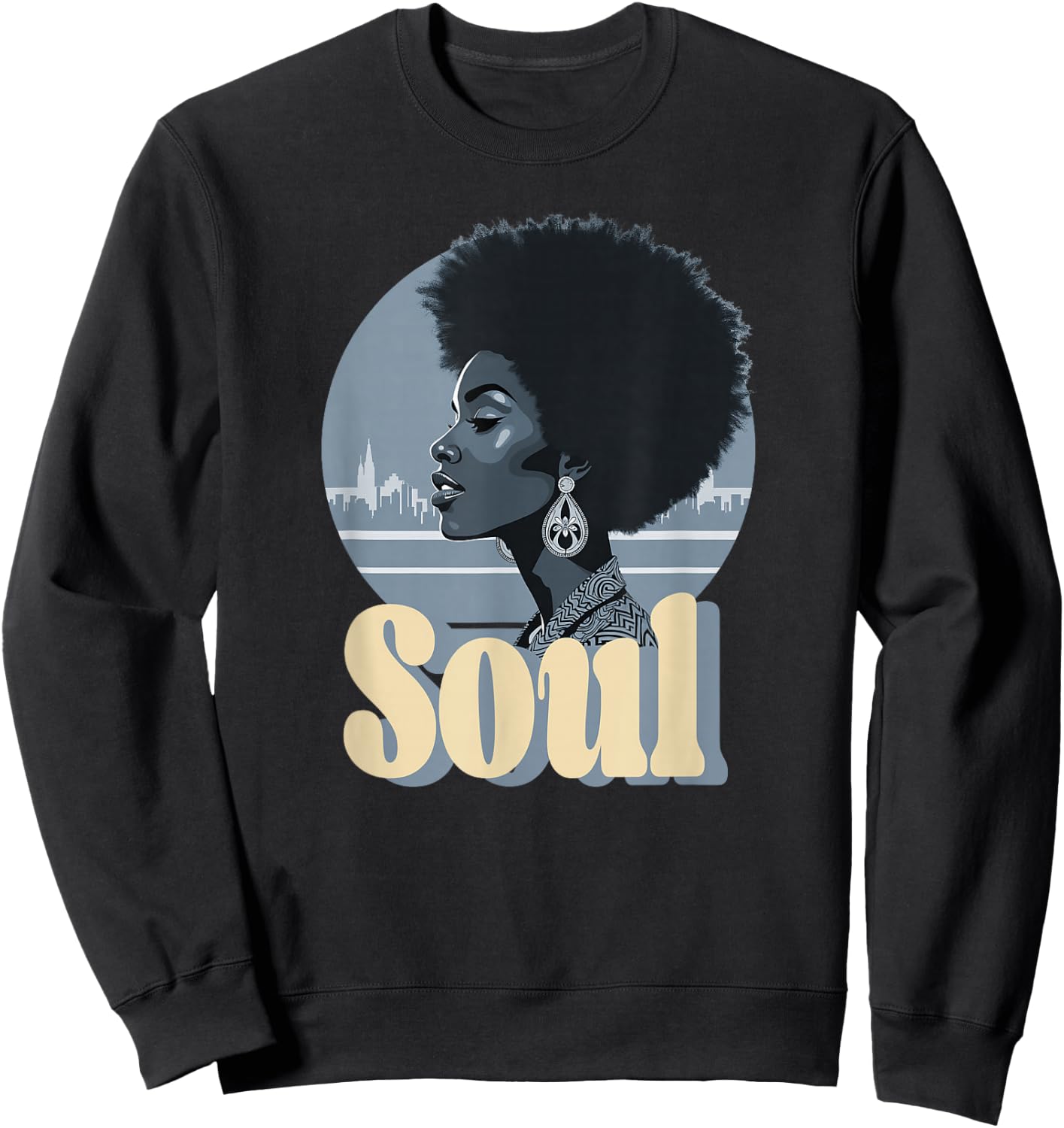 I Love 70's 80's Funk Soul Music Sweatshirt - Sweatshirt | Black