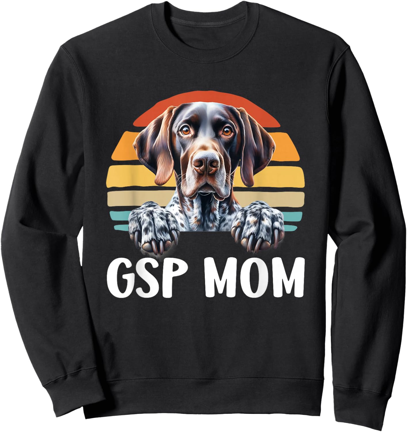 GSP Mom German Shorthaired Pointer Hunting Dog Sweatshirt - Sweatshirt | Black