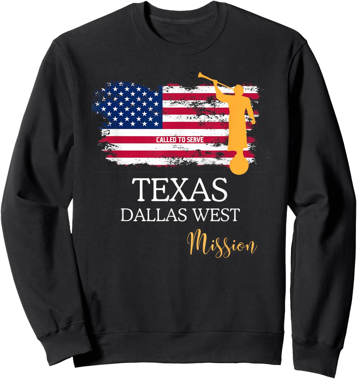 Texas Dallas West Mormon LDS Mission Missionary Missionary Sweatshirt - Sweatshirt | Black
