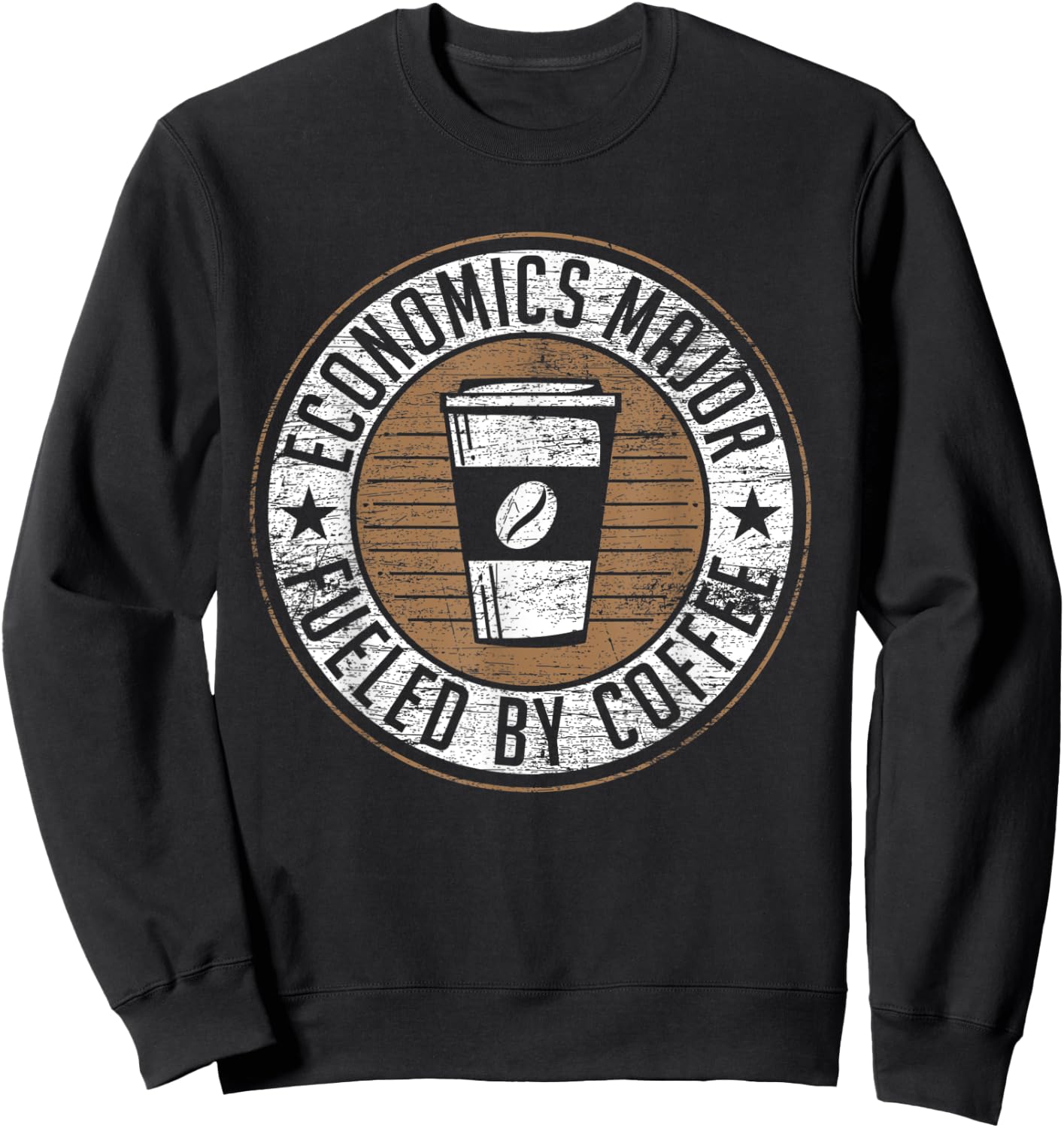 Economics Major Fueled By Coffee Sweatshirt - Sweatshirt | Black