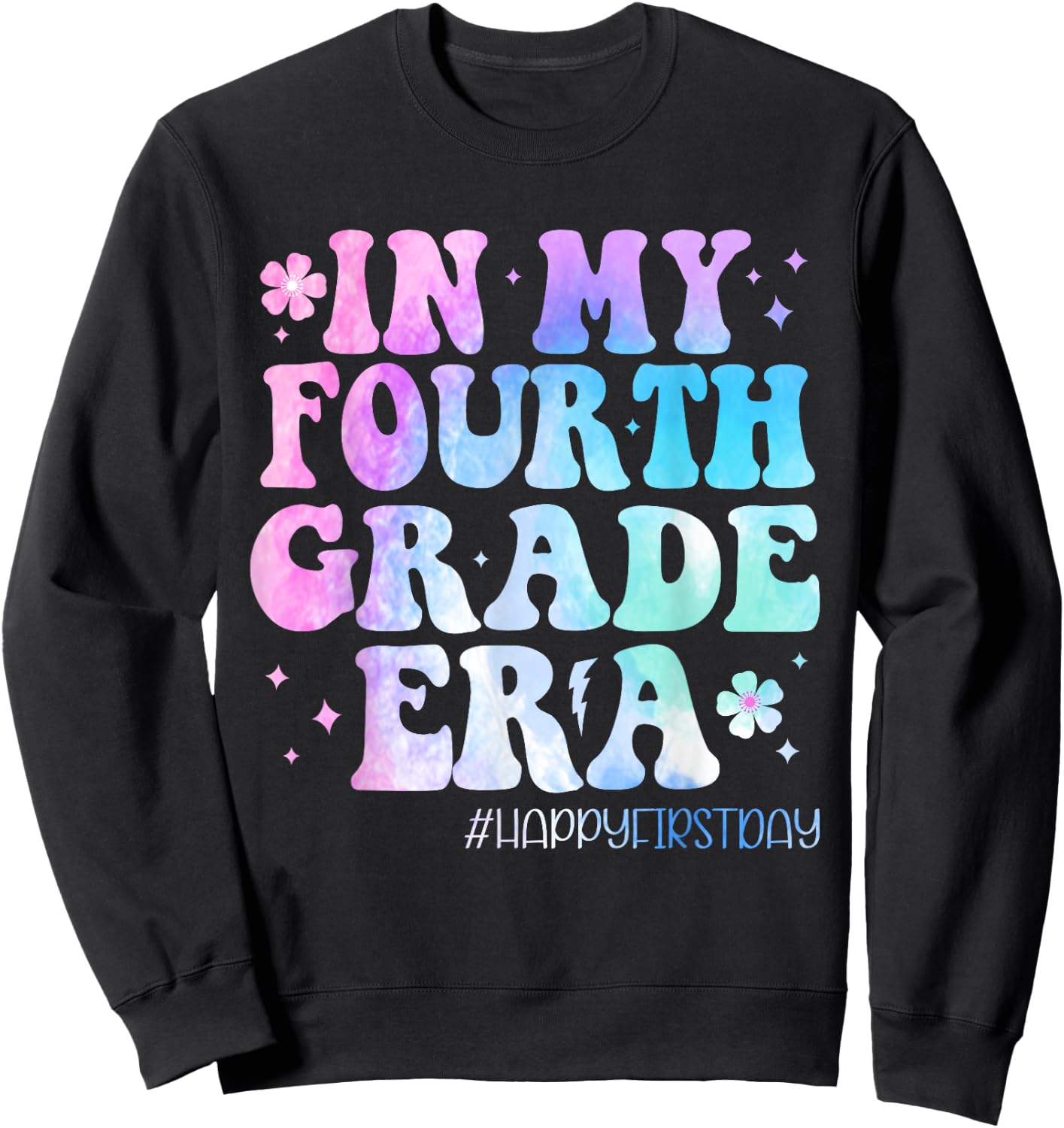 In My Fourth Grade Era Back to School 4th Grade Teacher Kids Sweatshirt - Sweatshirt | Black