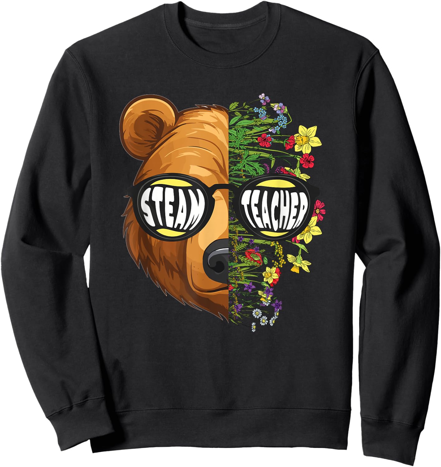 STEAM Teacher Science Arts Tech Engineering Mathematics Crew Men Women Kids Sweatshirt - Sweatshirt | Black