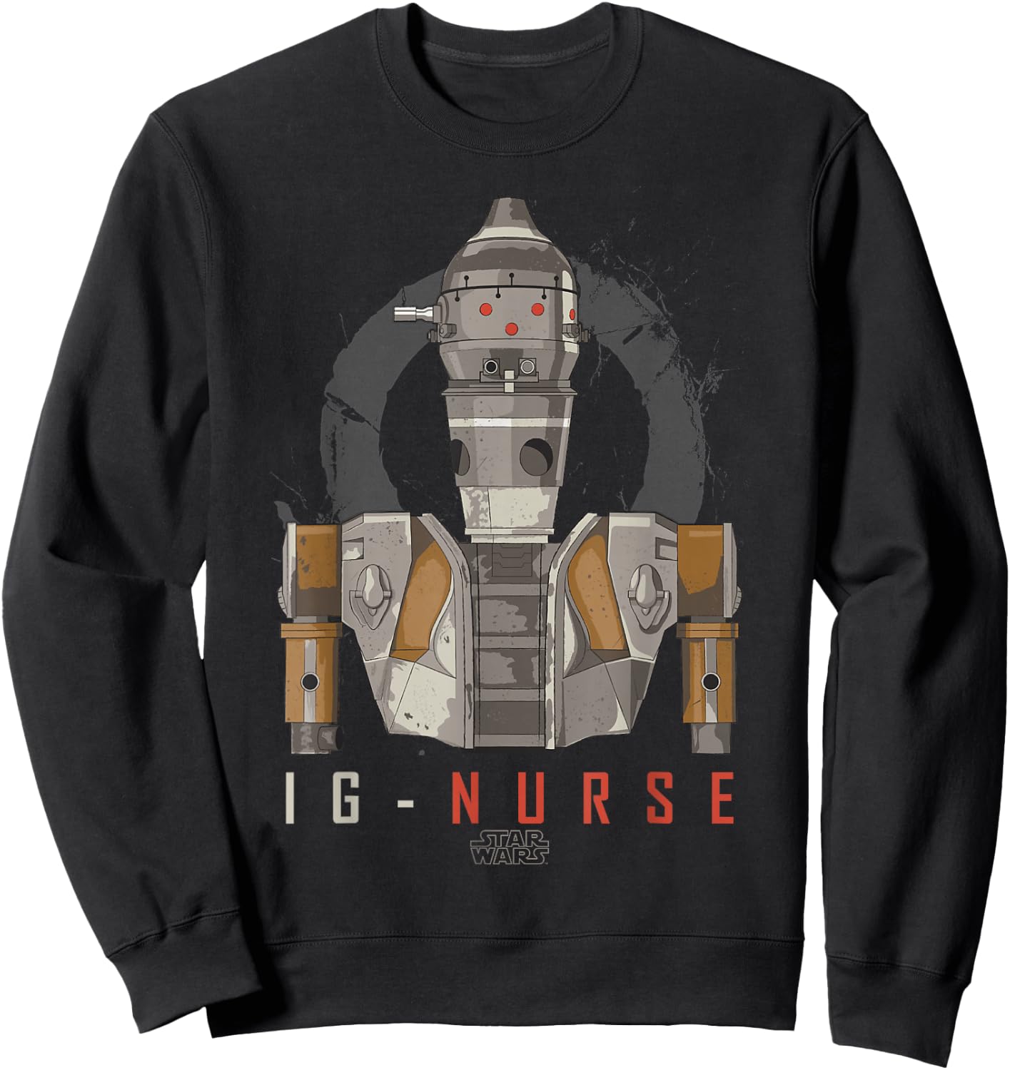 Star Wars The Mandalorian IG-11 Nurse Droid Portrait Sweatshirt - Sweatshirt | Black