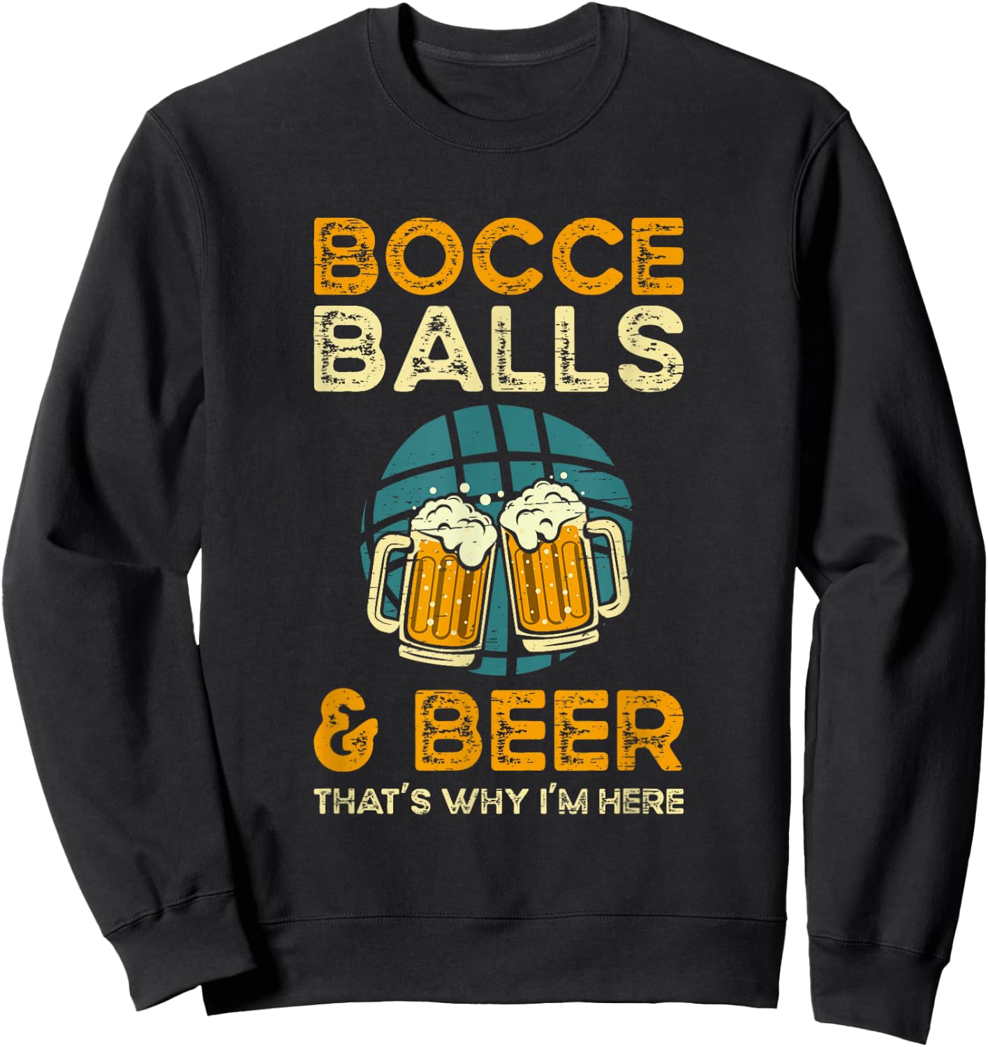 Bocce Balls Beer - Ball Sport Bocce Sweatshirt - Sweatshirt | Black