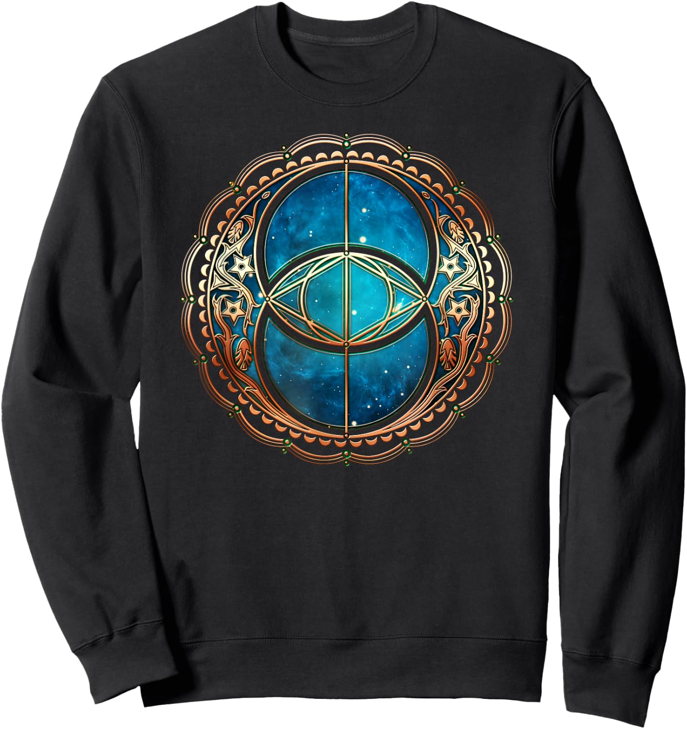 Vesica Piscis Chalice Well Celtic Sacred Geometry Sweatshirt - Sweatshirt | Black