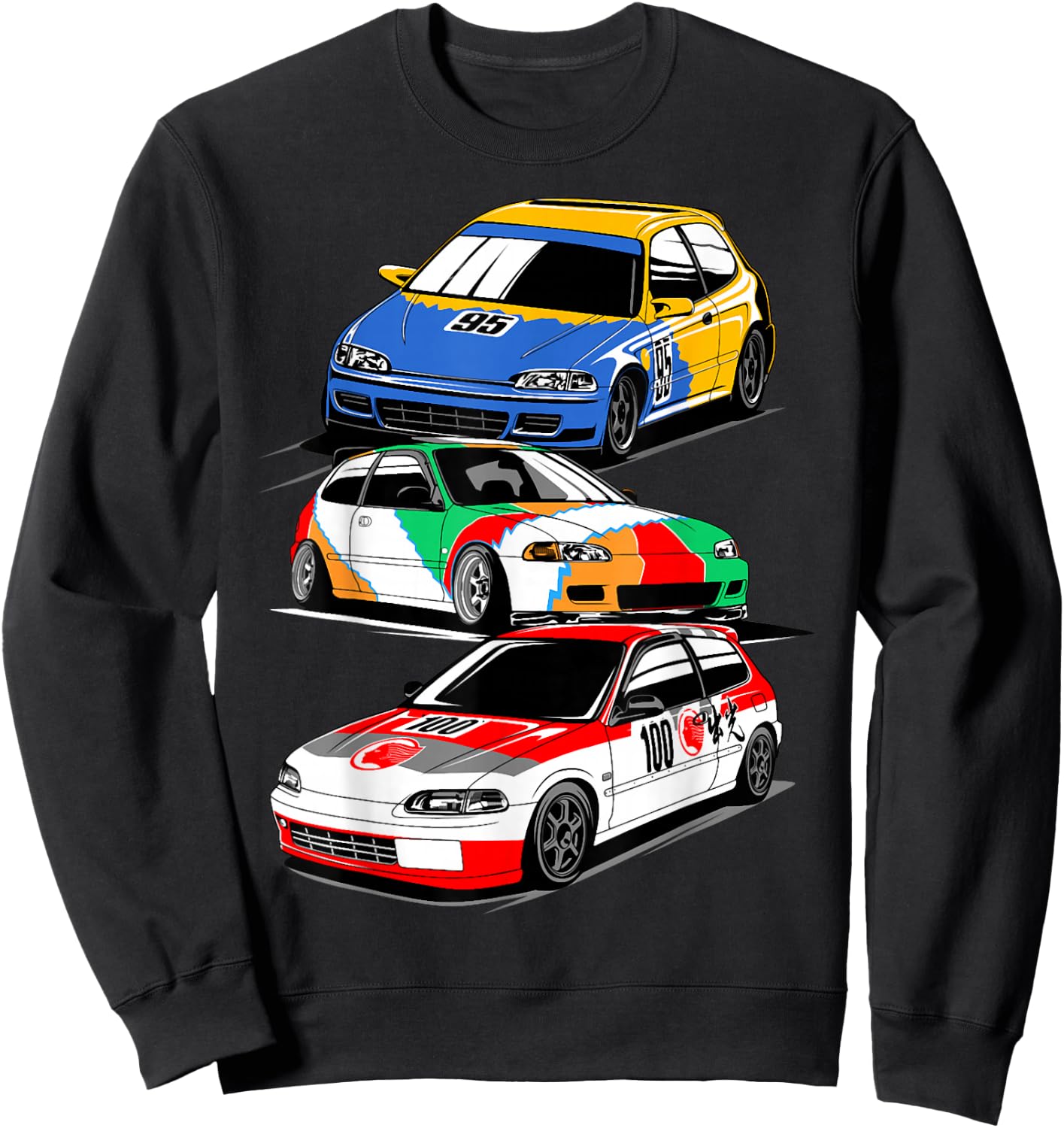 Civic eg 6 jdm legend Japanese racing car Sweatshirt - Sweatshirt | Black