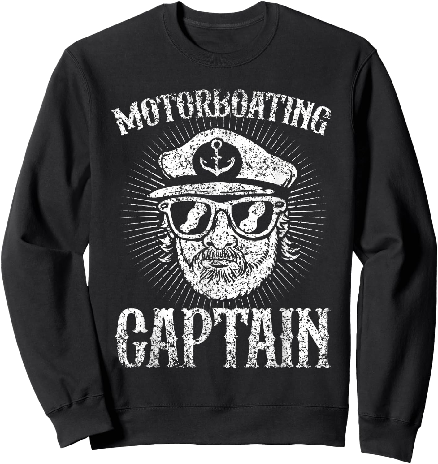 Motor boat captain motor boats motor boating motor boat Sweatshirt - Sweatshirt | Black