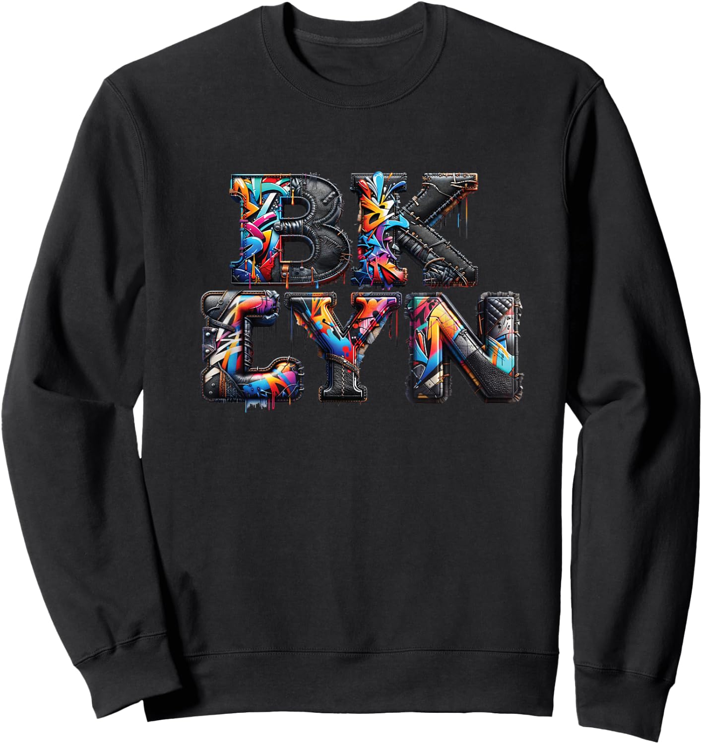 Brooklyn New York City Graffiti 80s 90s Hip Hop BKLYN Sweatshirt - Sweatshirt | Black