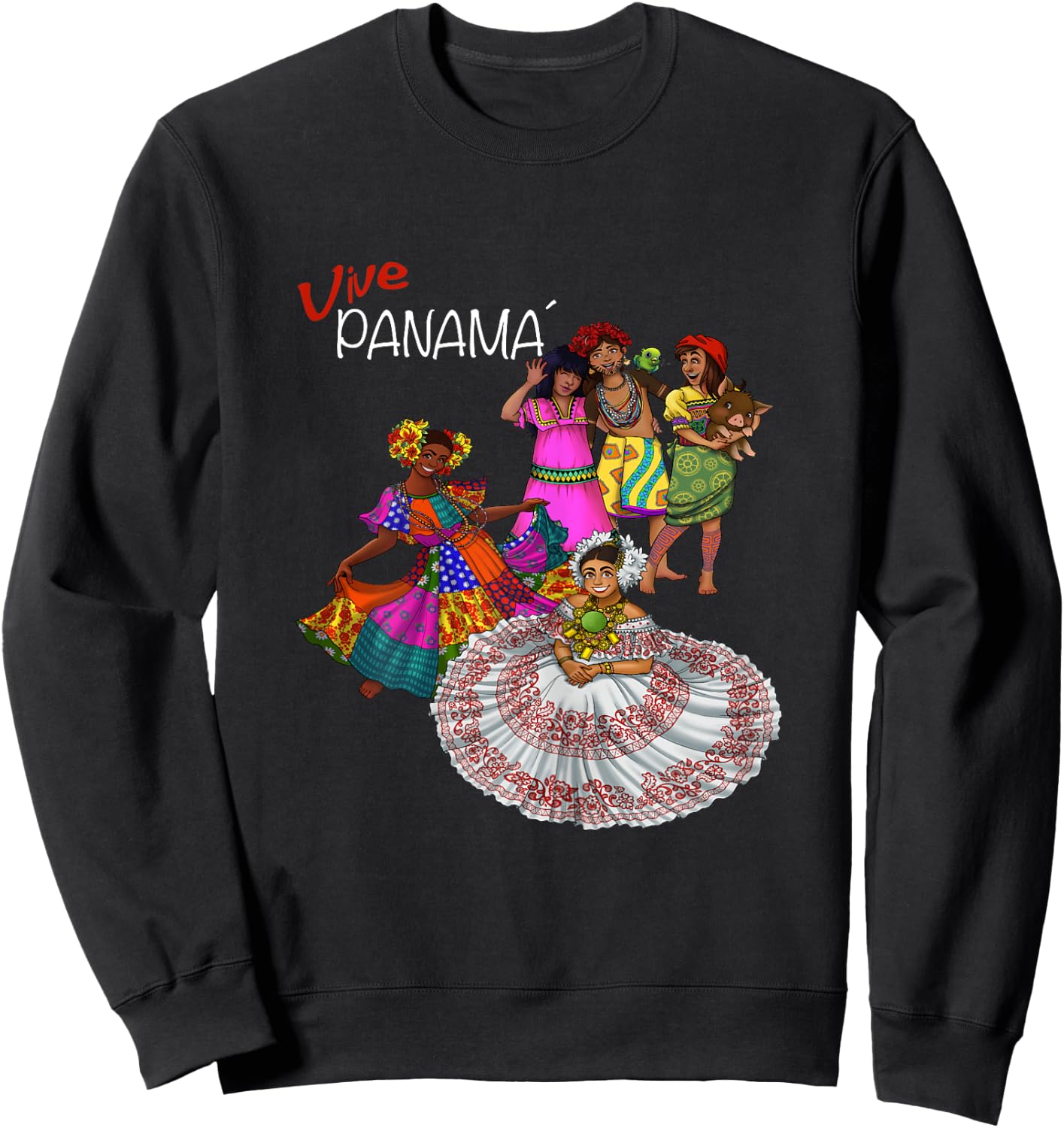 Panamanian Pride and Heritage Sweatshirt - Sweatshirt | Black