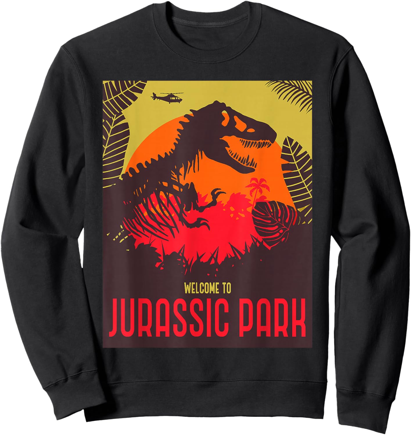 Jurassic Park Dinosaur Skeleton Sweatshirt - Sweatshirt | Black