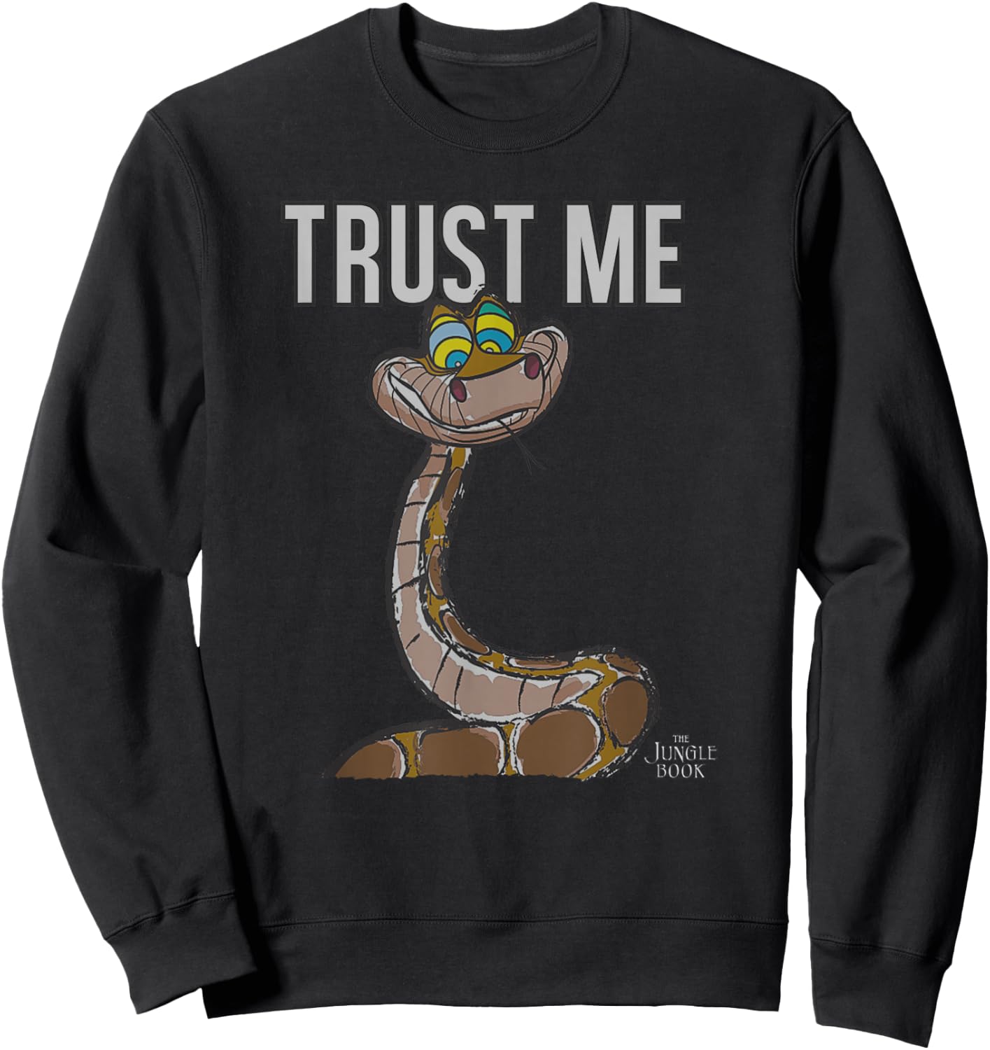 Disney The Jungle Book Kaa Trust Me Snake Poster Sweatshirt - Sweatshirt | Black