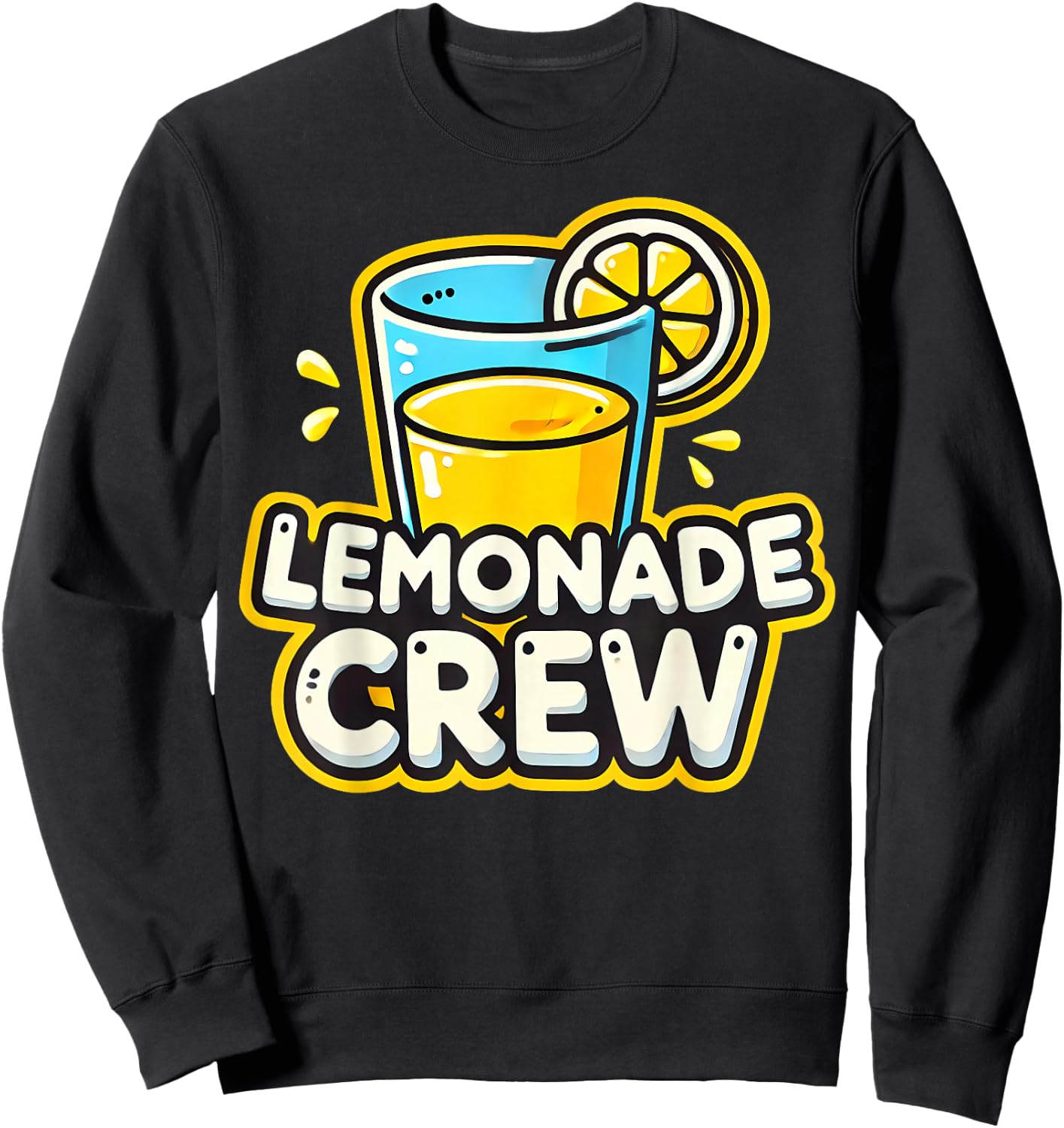 Lemonade Crew Cute Summer Lemon Stand Kids Girls Boys Sweatshirt - Sweatshirt | Black